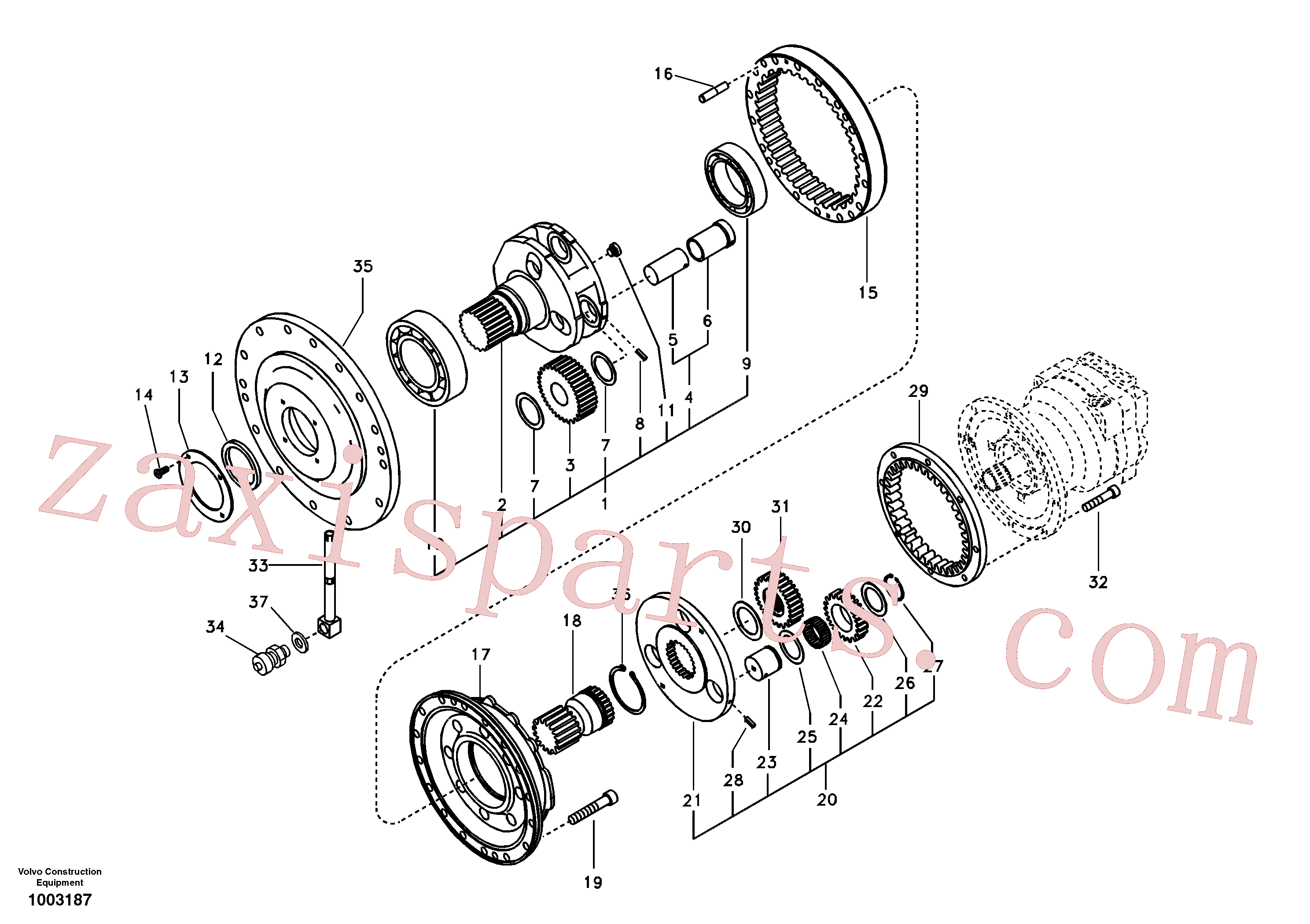 SA9016-21213 for Volvo Swing gearbox(1003187 assembly)
