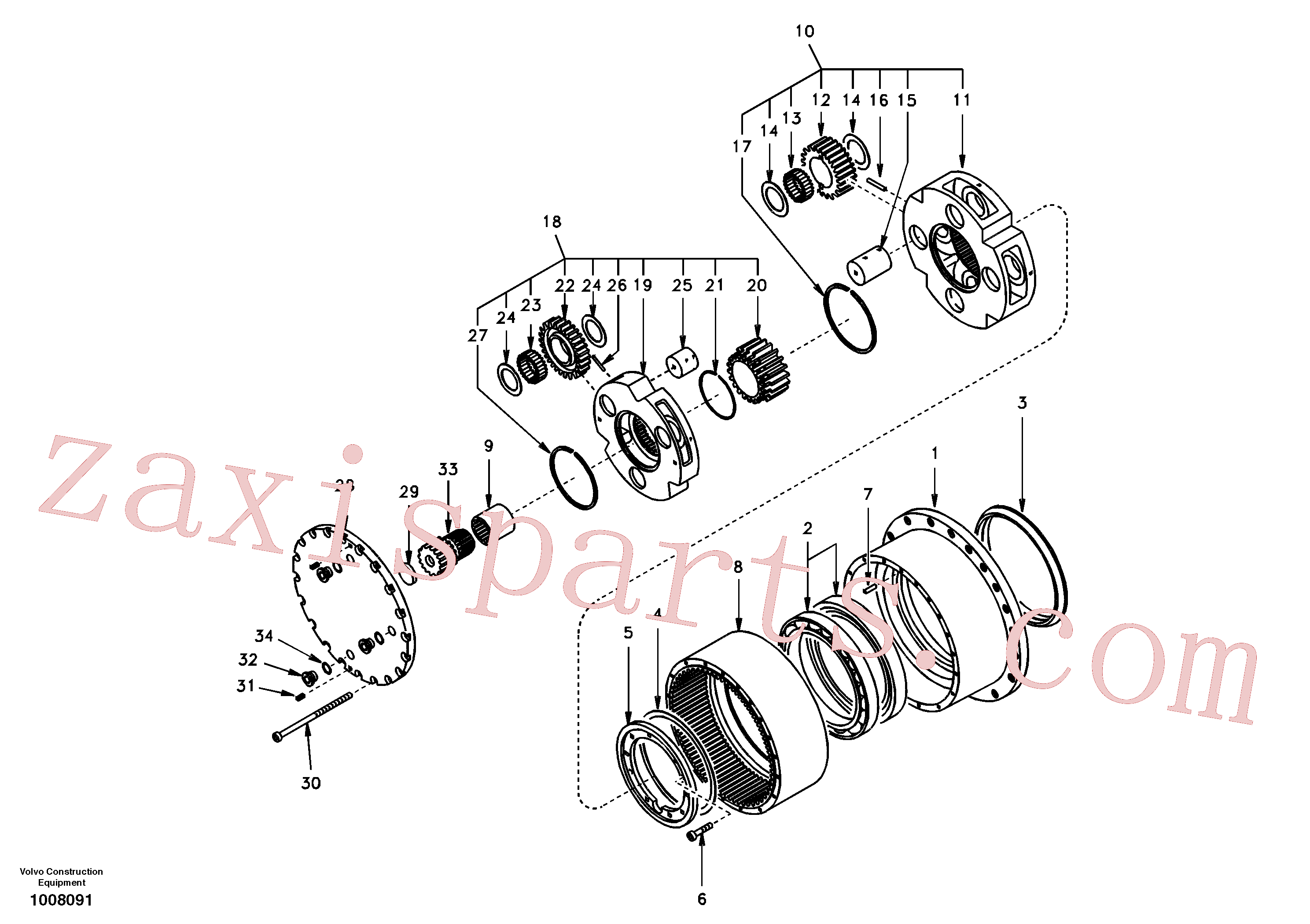 SA7117-30360 for Volvo Travel gearbox(1008091 assembly)