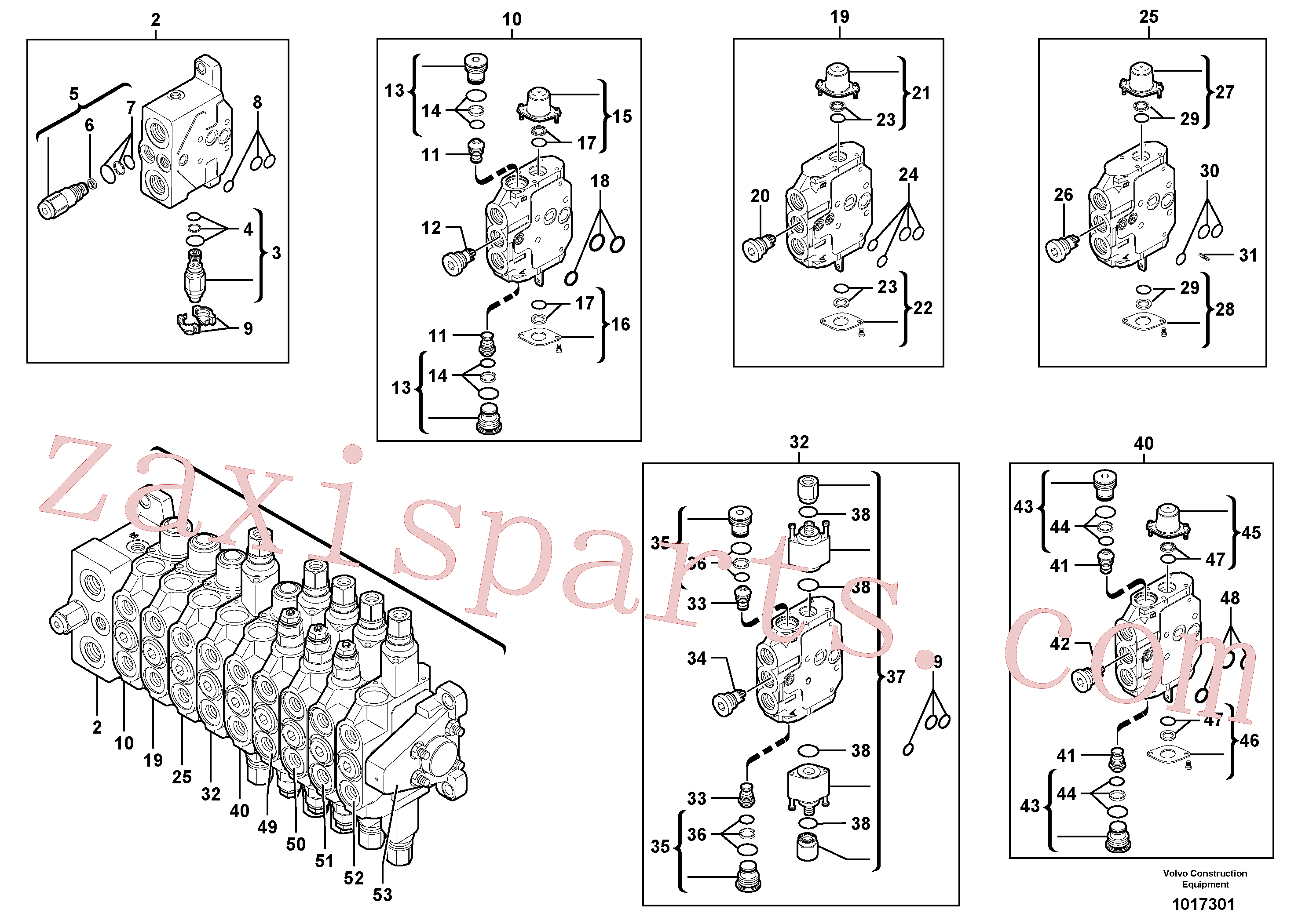 VOE11715568 for Volvo Control valve : 9 spools(1017301 assembly)