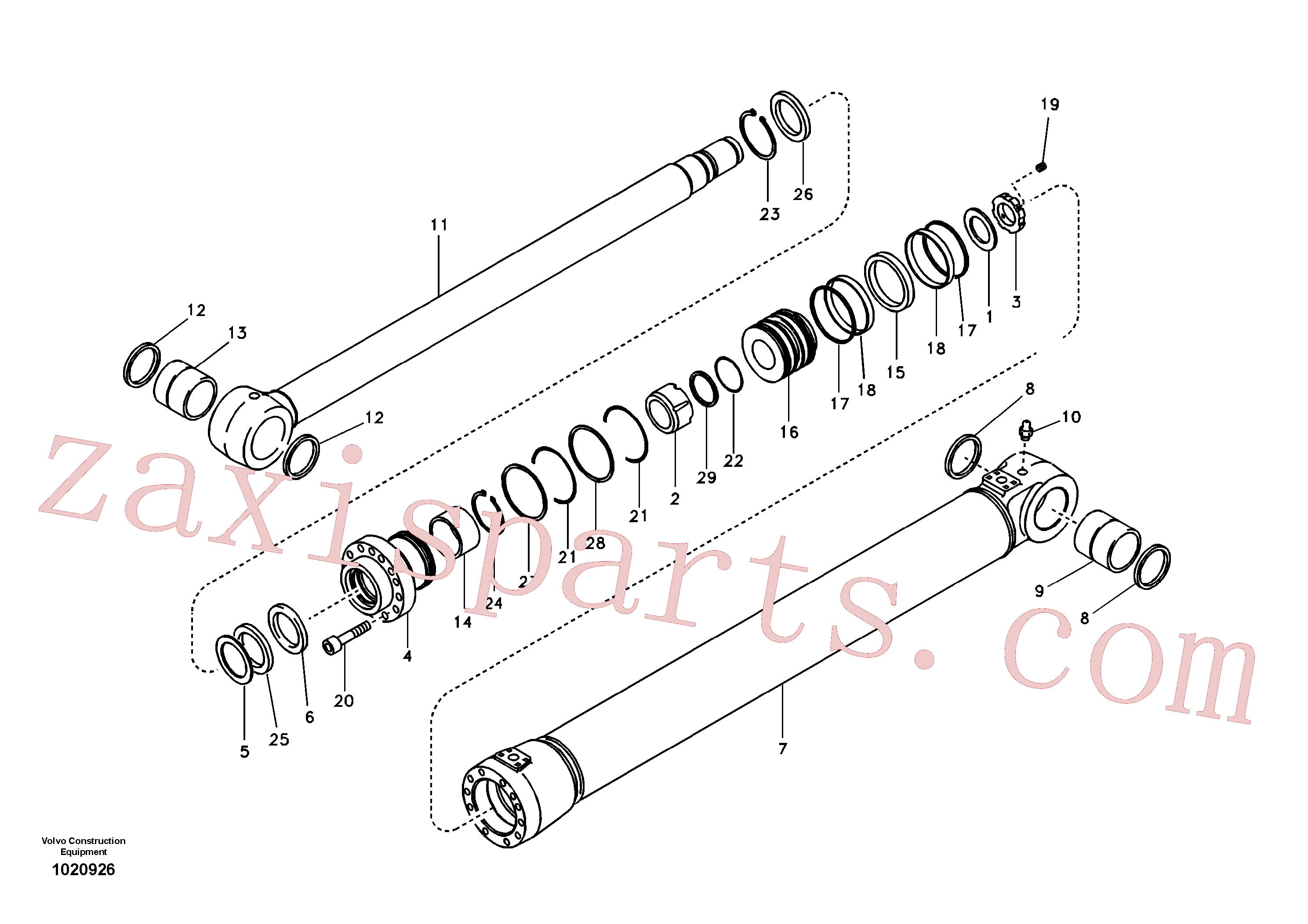 VOE14563840 for Volvo Boom cylinder(1020926 assembly)