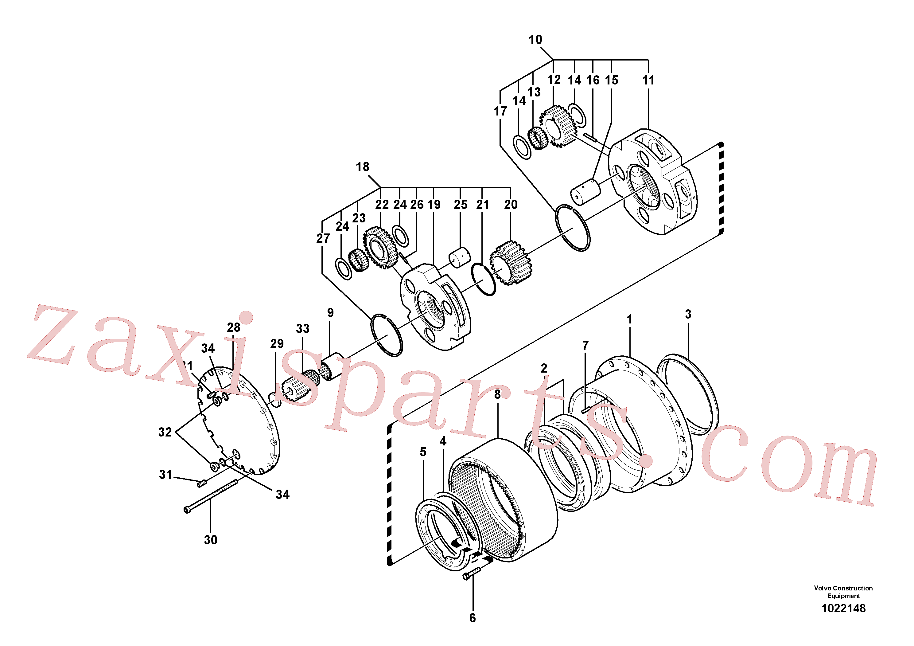 SA7117-30360 for Volvo Travel gearbox(1022148 assembly)