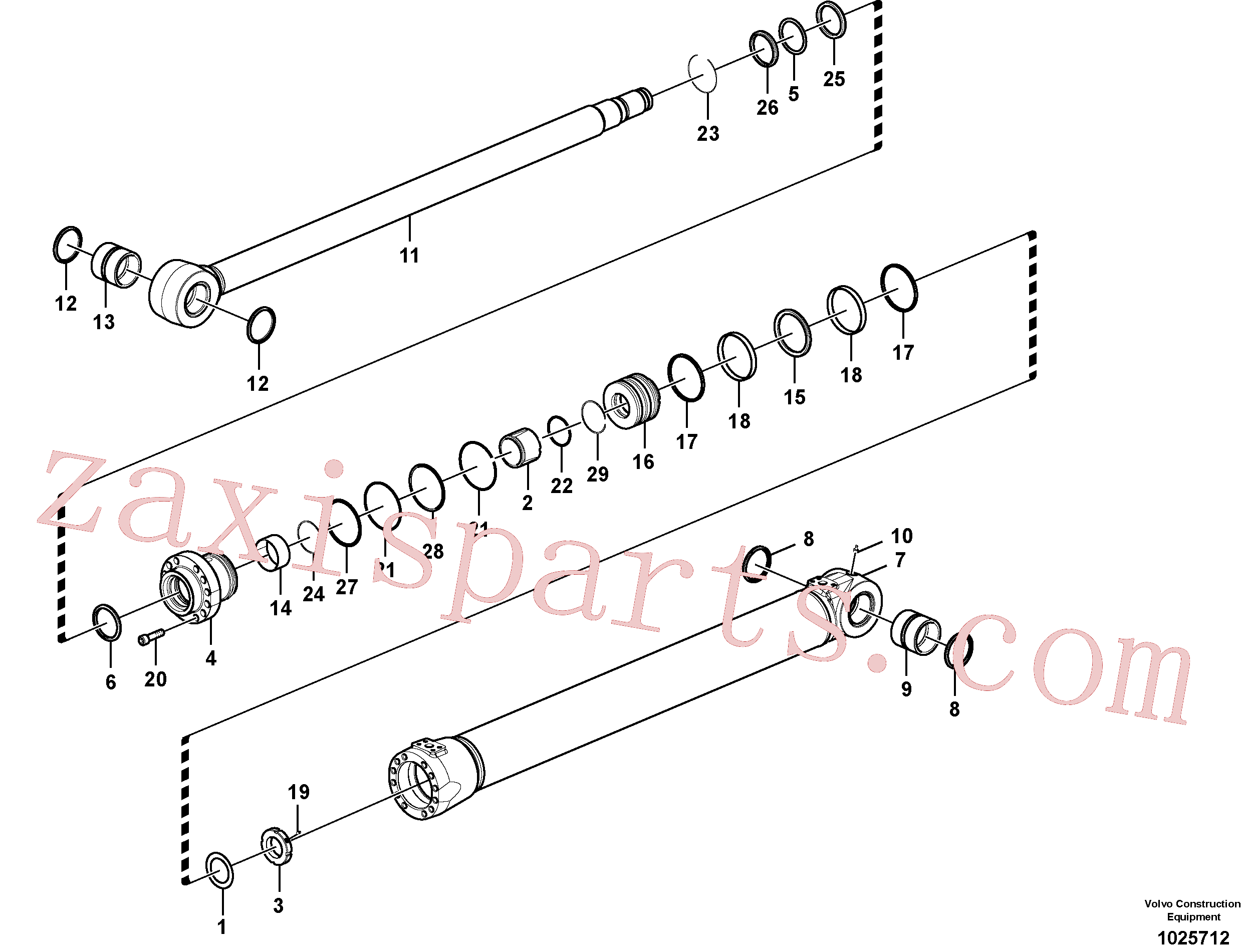 VOE14563840 for Volvo Boom cylinder(1025712 assembly)