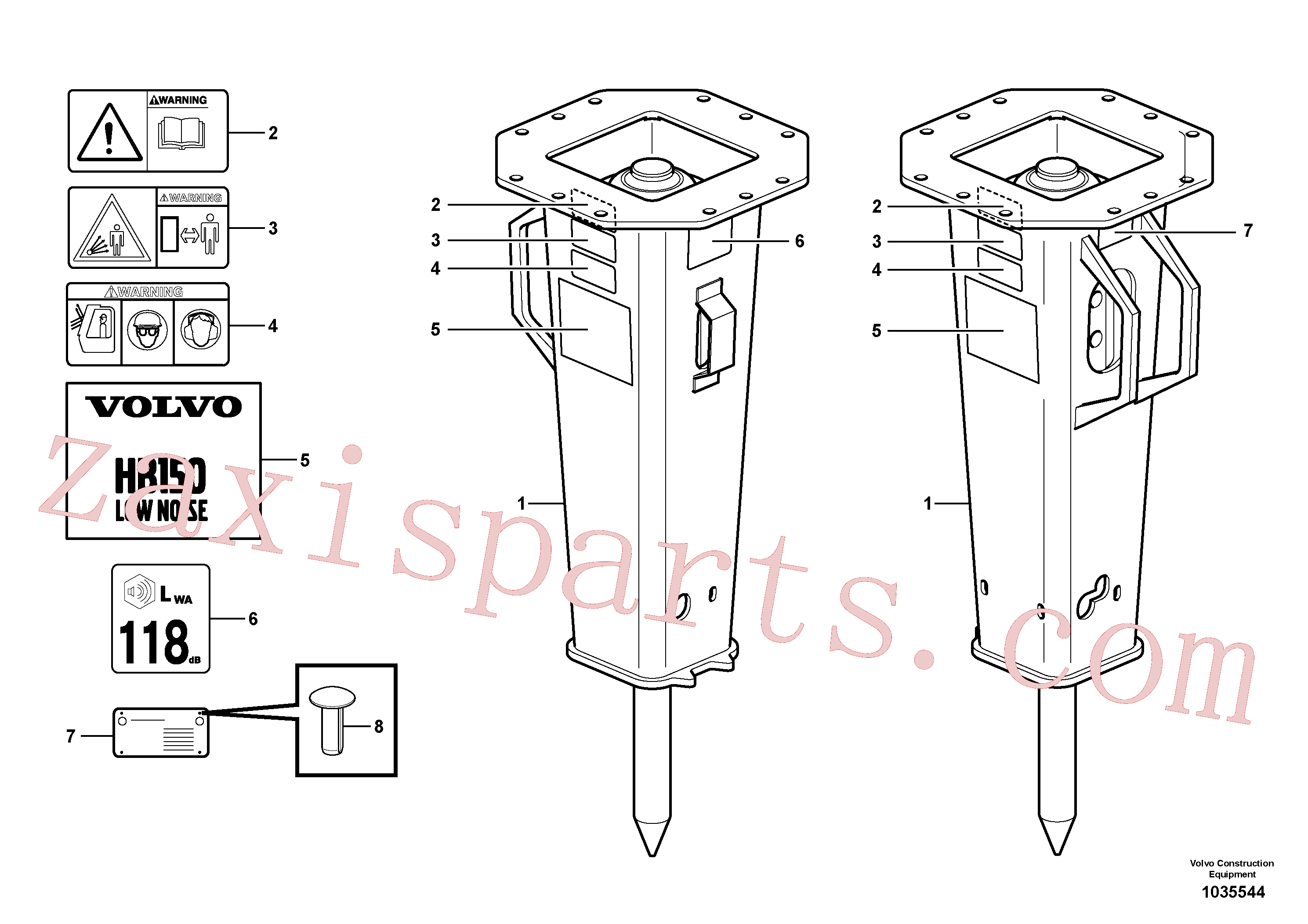 VOE15614343 for Volvo Hammer(1035544 assembly)