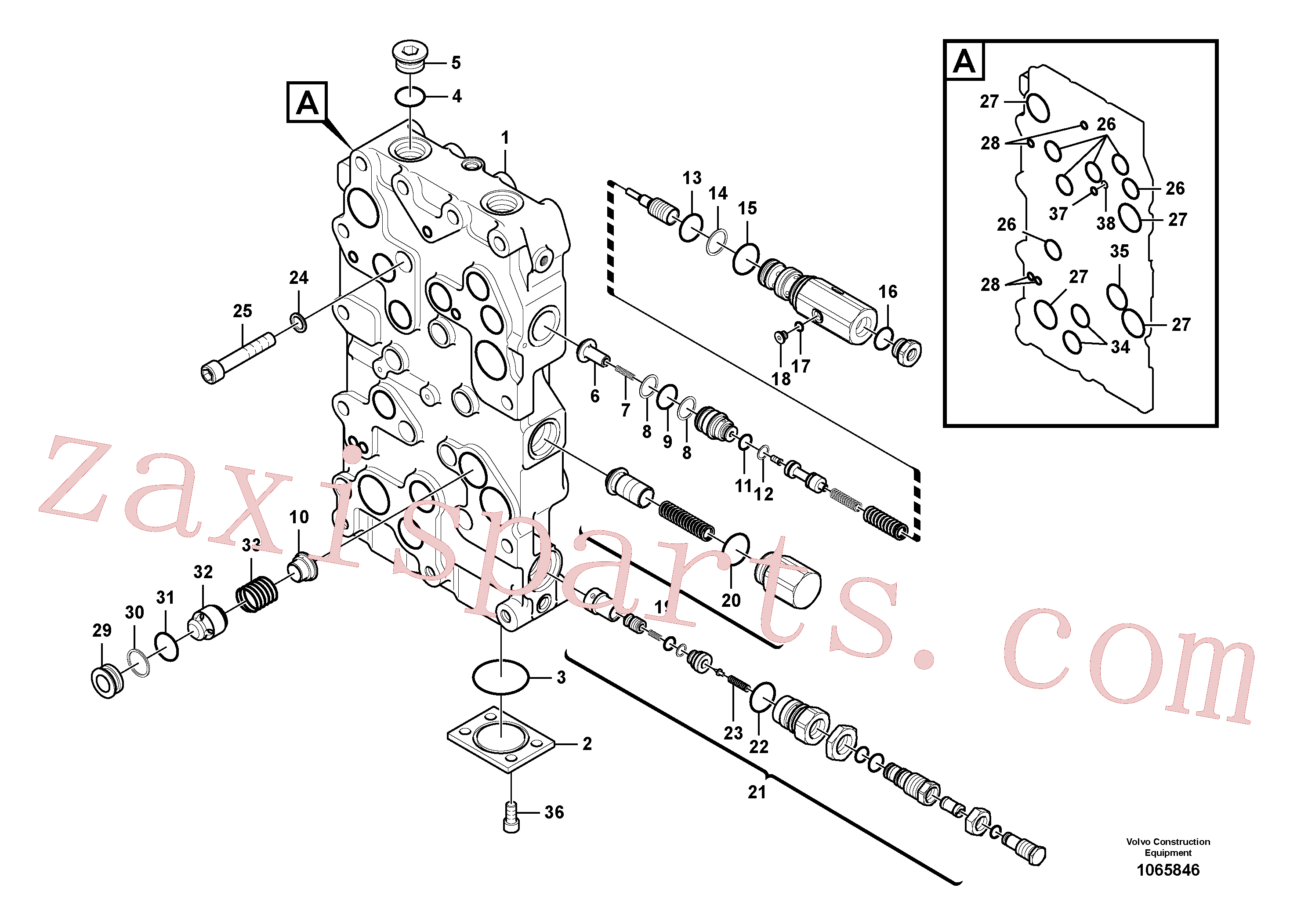 VOE14597133 for Volvo Main control valve(1065846 assembly)
