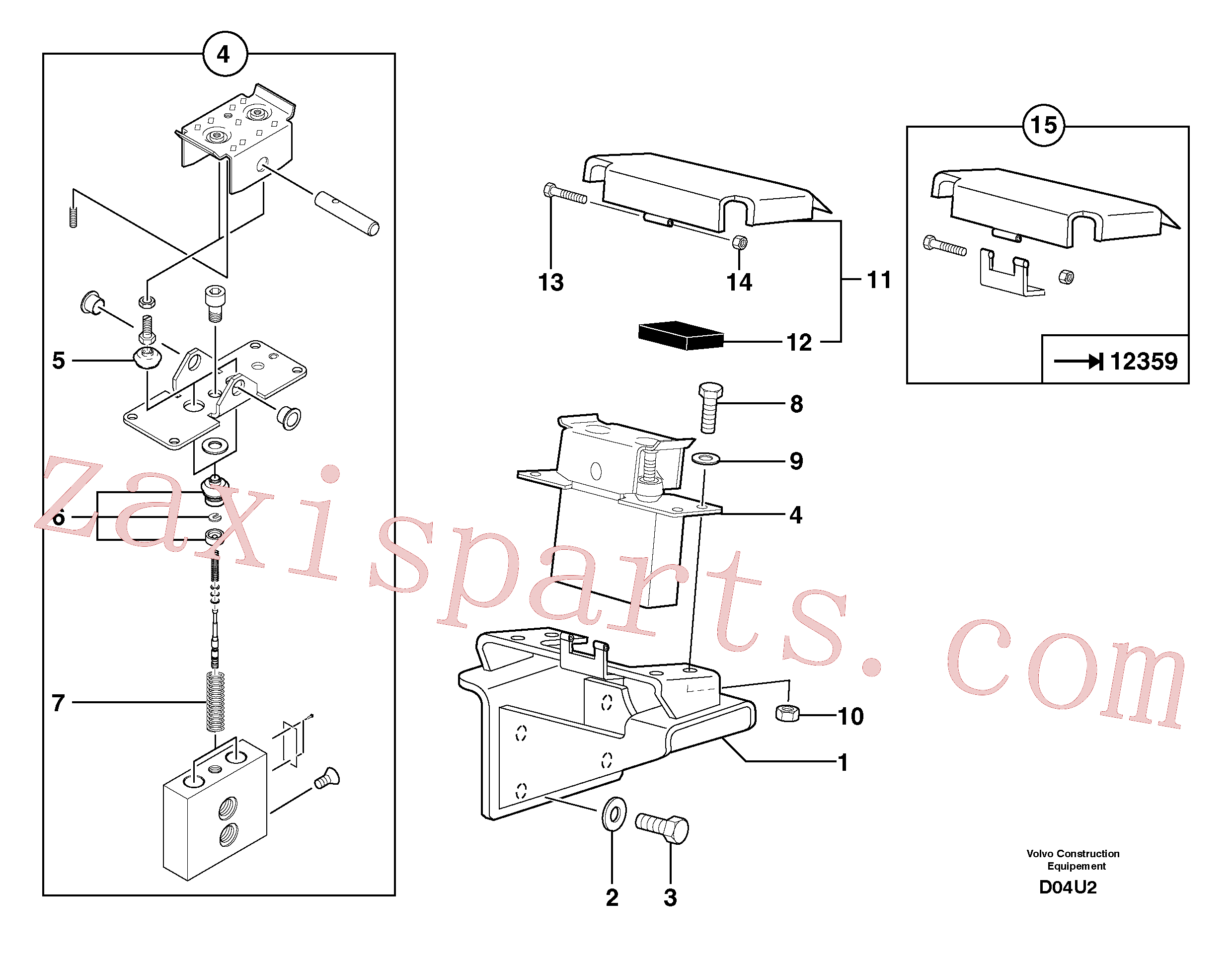 PJ3811961 for Volvo Control pedal : articulated boom(D04U2 assembly)
