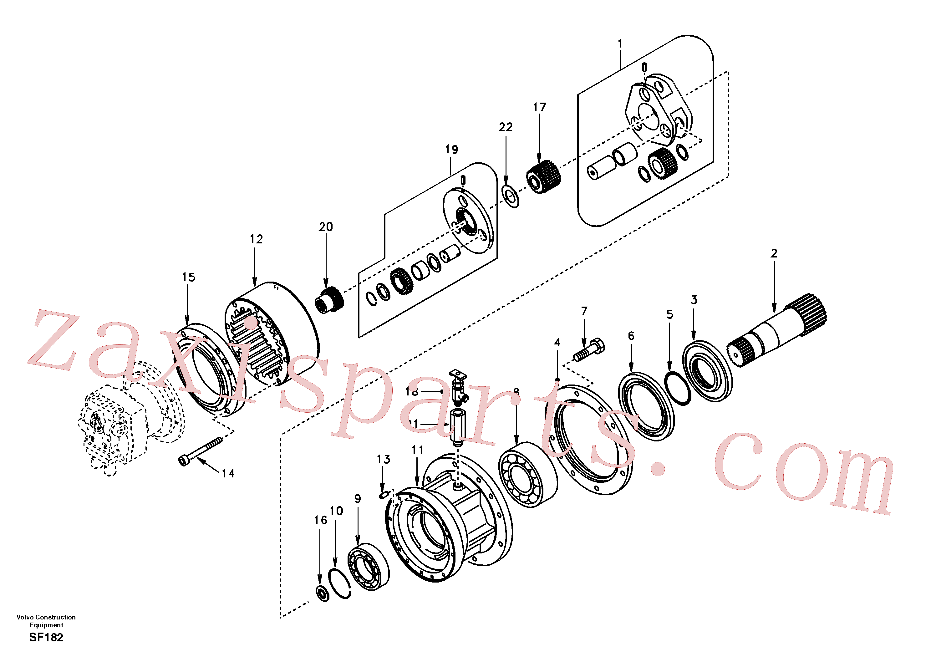 SA7118-30480 for Volvo Swing gearbox(SF182 assembly)
