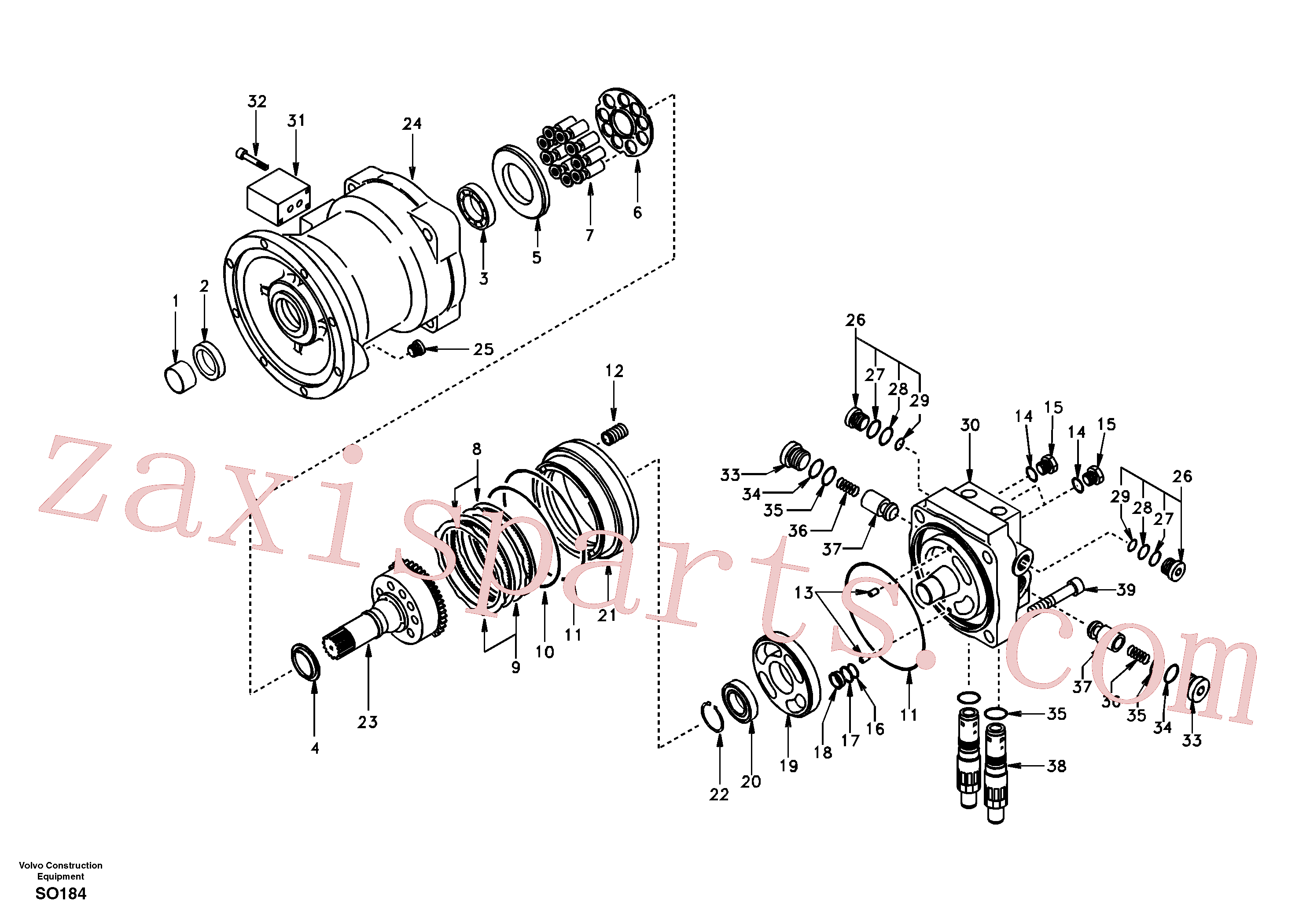 SA14508587 for Volvo Swing motor(SO184 assembly)