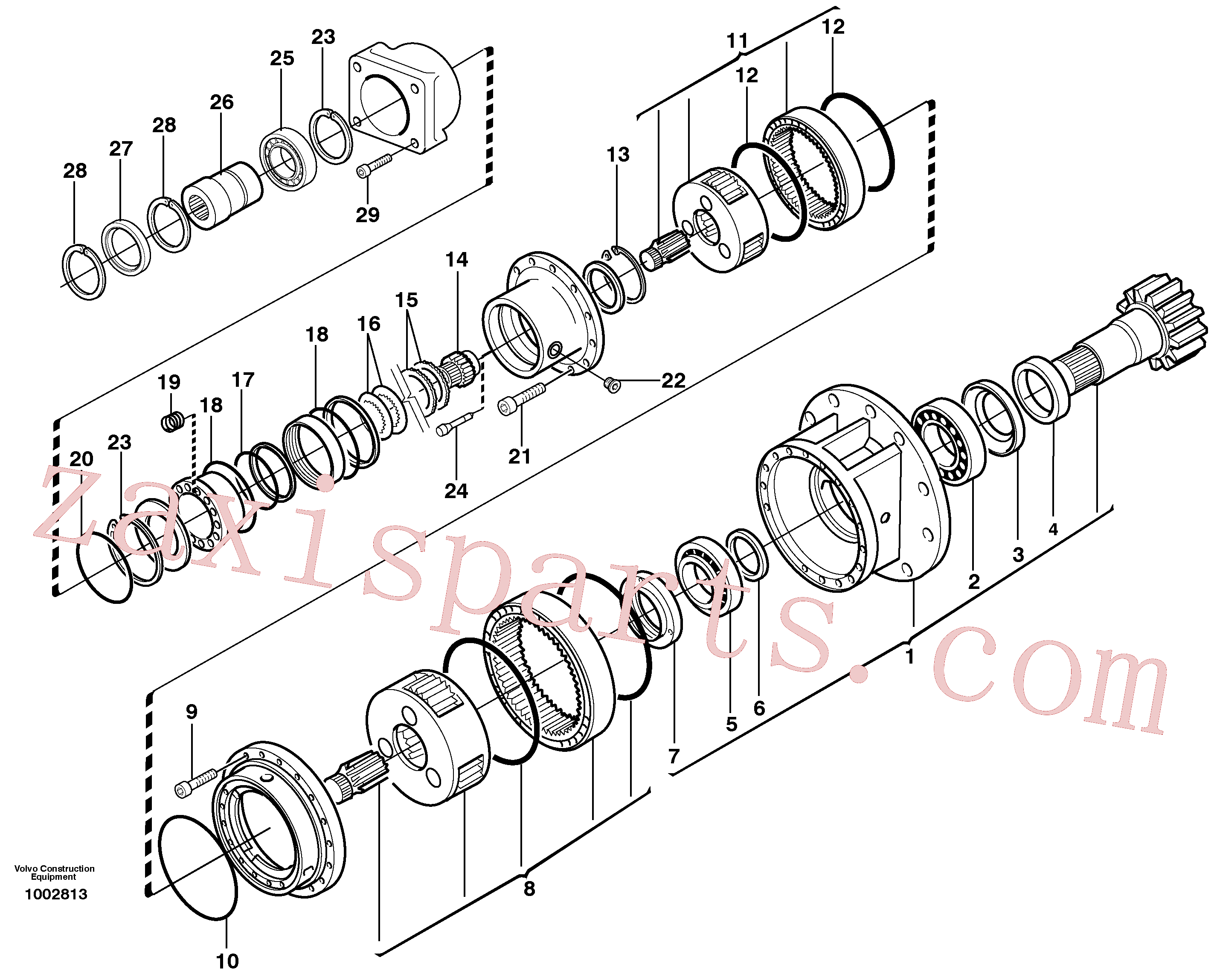 RM20349643 for Volvo Rebuild kit, Swing gearbox(1002813 assembly)