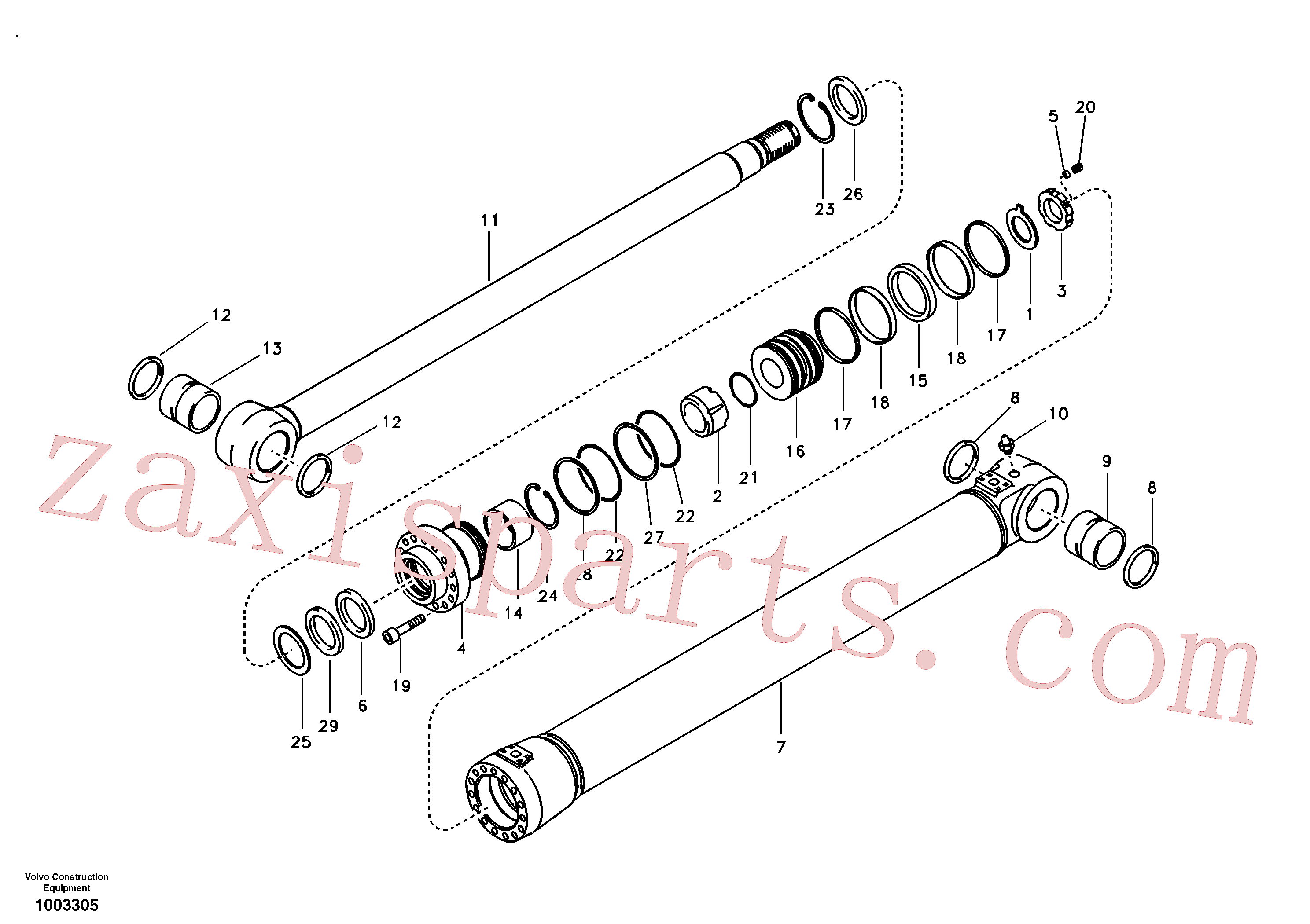 VOE14589134 for Volvo Boom cylinder(1003305 assembly)