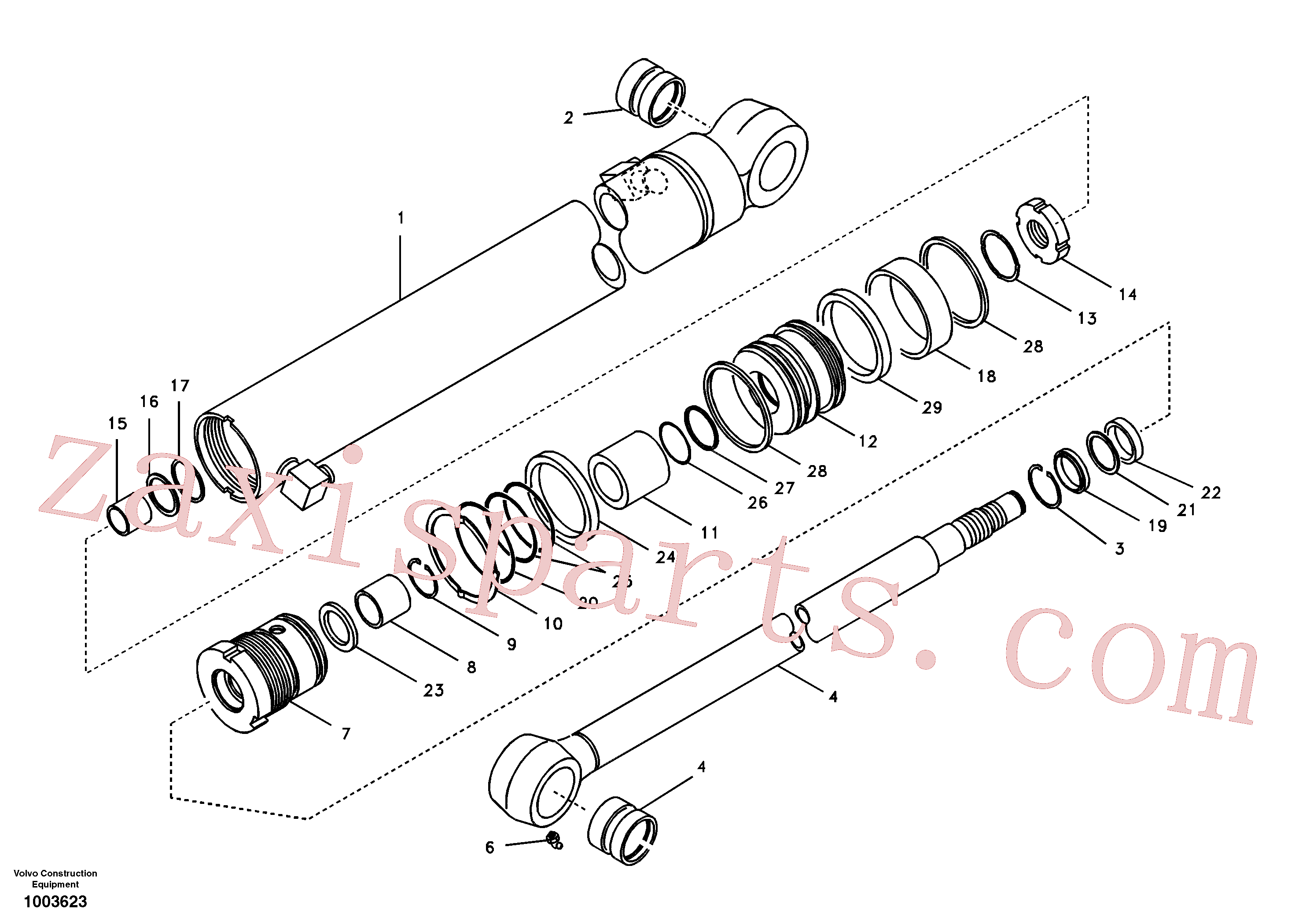 SA9564-20550 for Volvo Dipper arm cylinder(1003623 assembly)