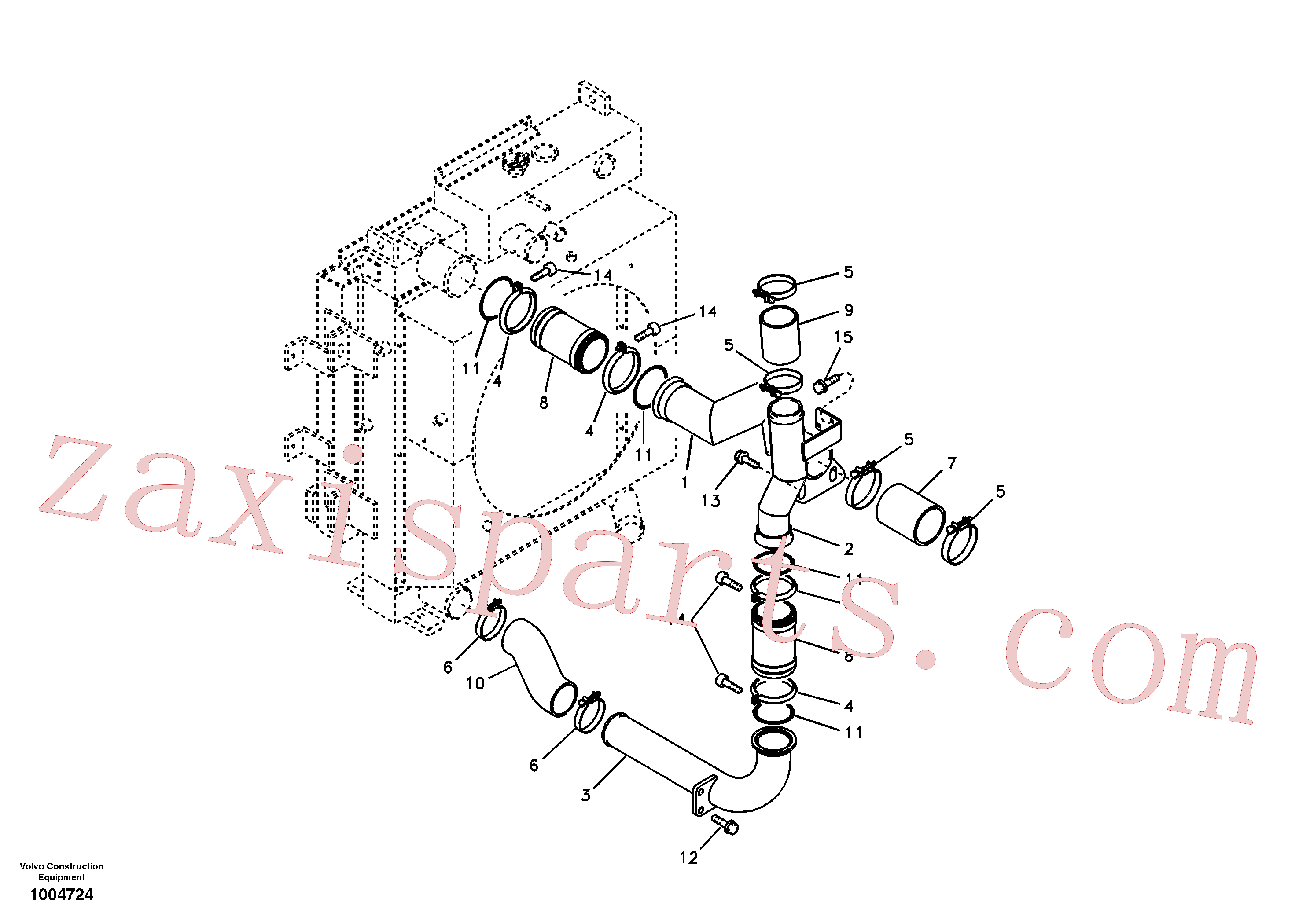 SA9313-10300 for Volvo Charge air cooler, plumbing(1004724 assembly)