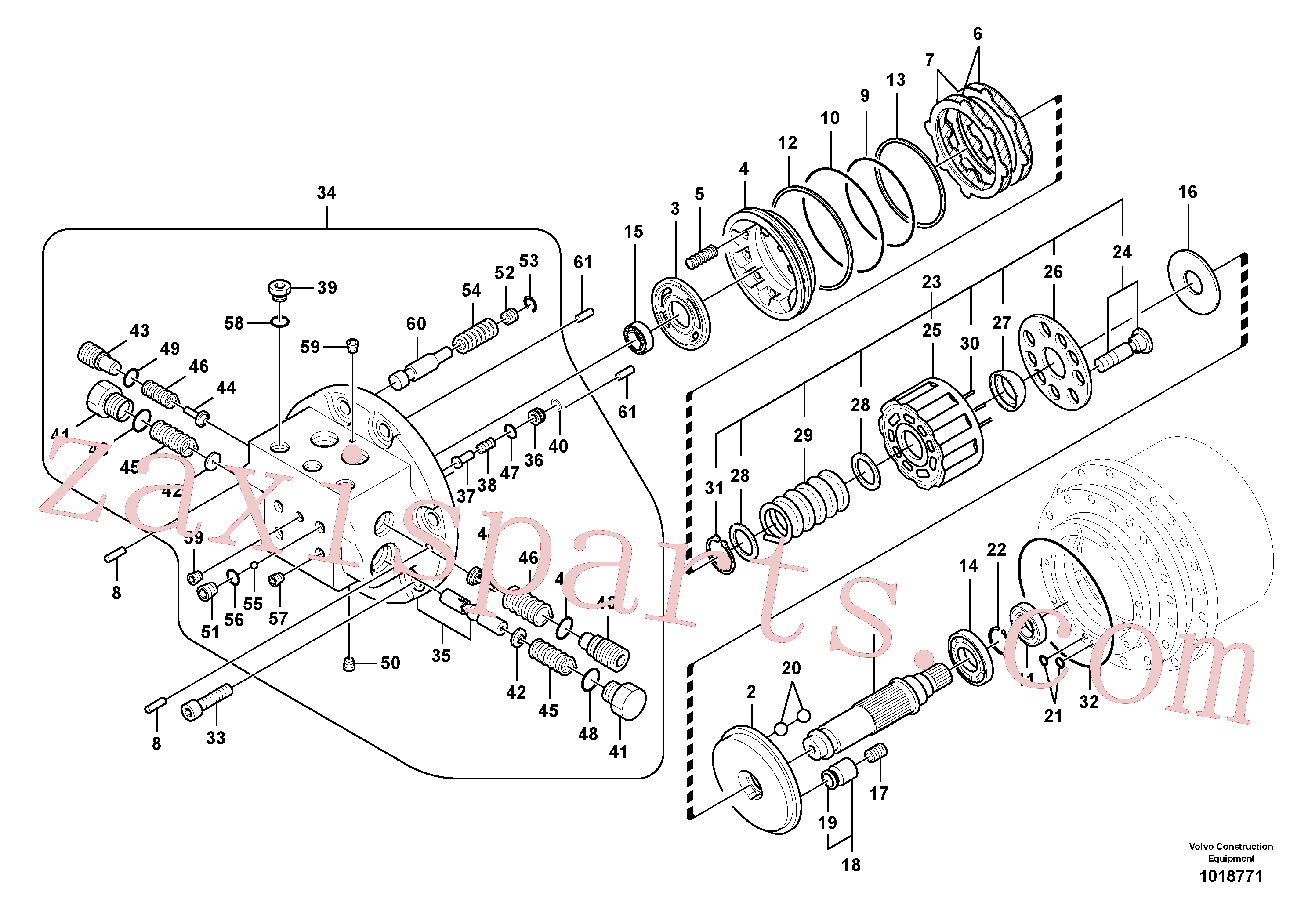 SA8230-33800 for Volvo Travel motor(1018771 assembly)