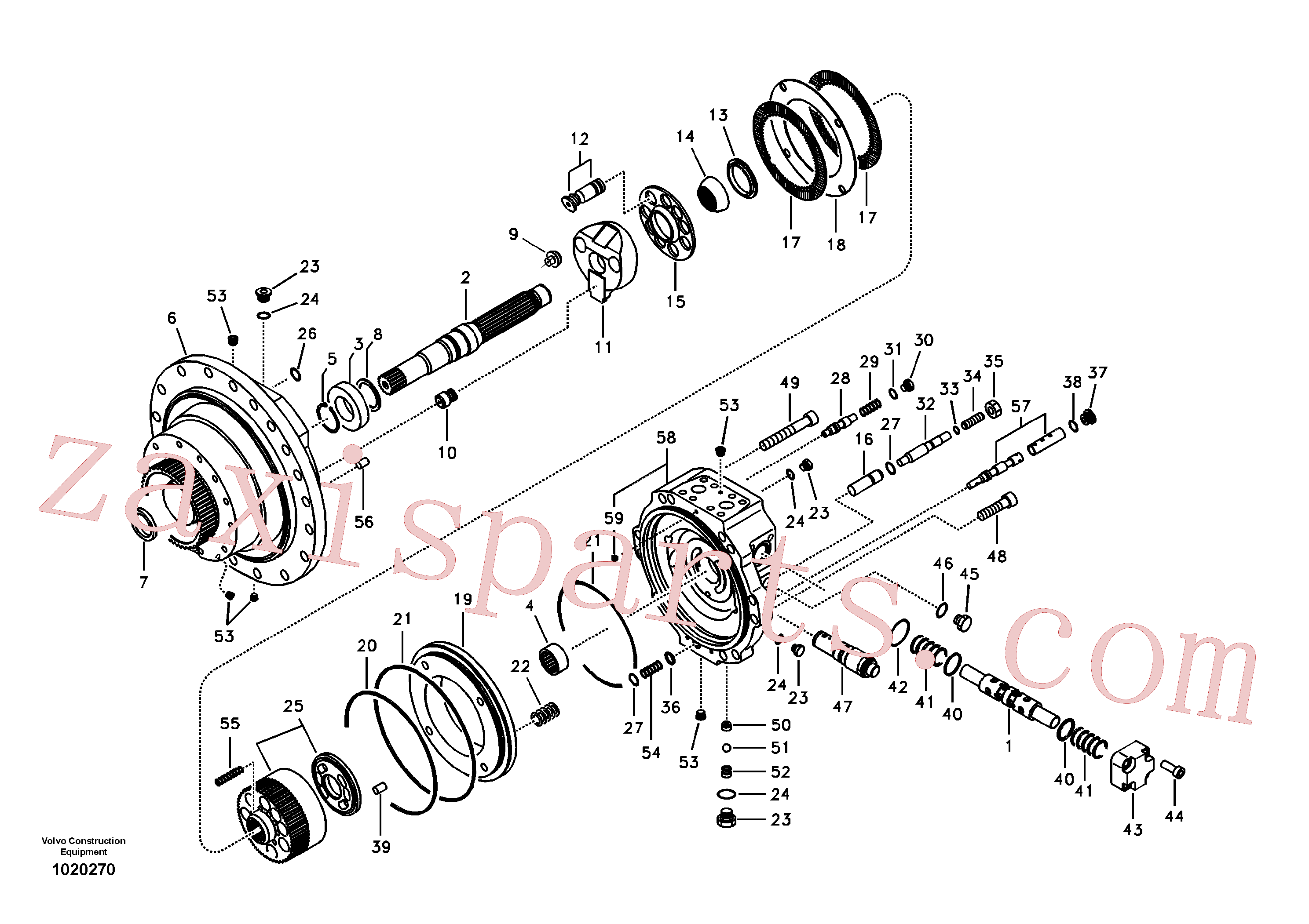 SA7242-10710 for Volvo Travel motor(1020270 assembly)