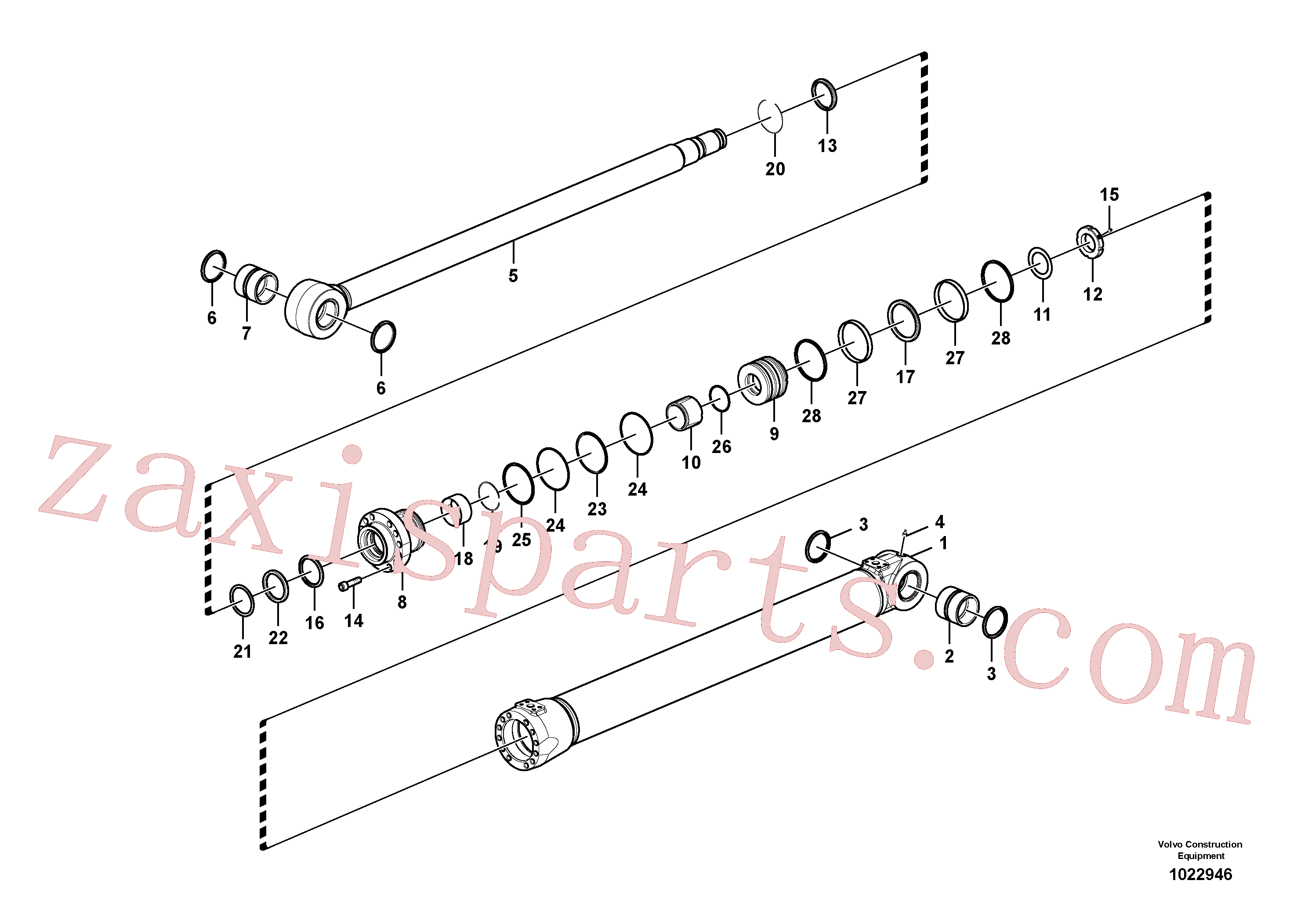 VOE14670815 for Volvo Boom cylinder(1022946 assembly)