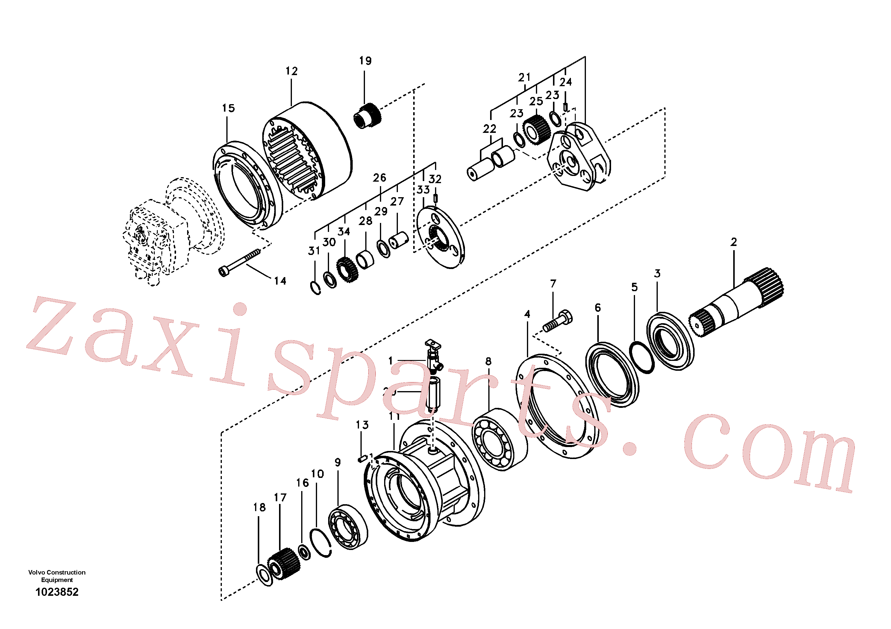 SA7118-30480 for Volvo Swing gearbox(1023852 assembly)