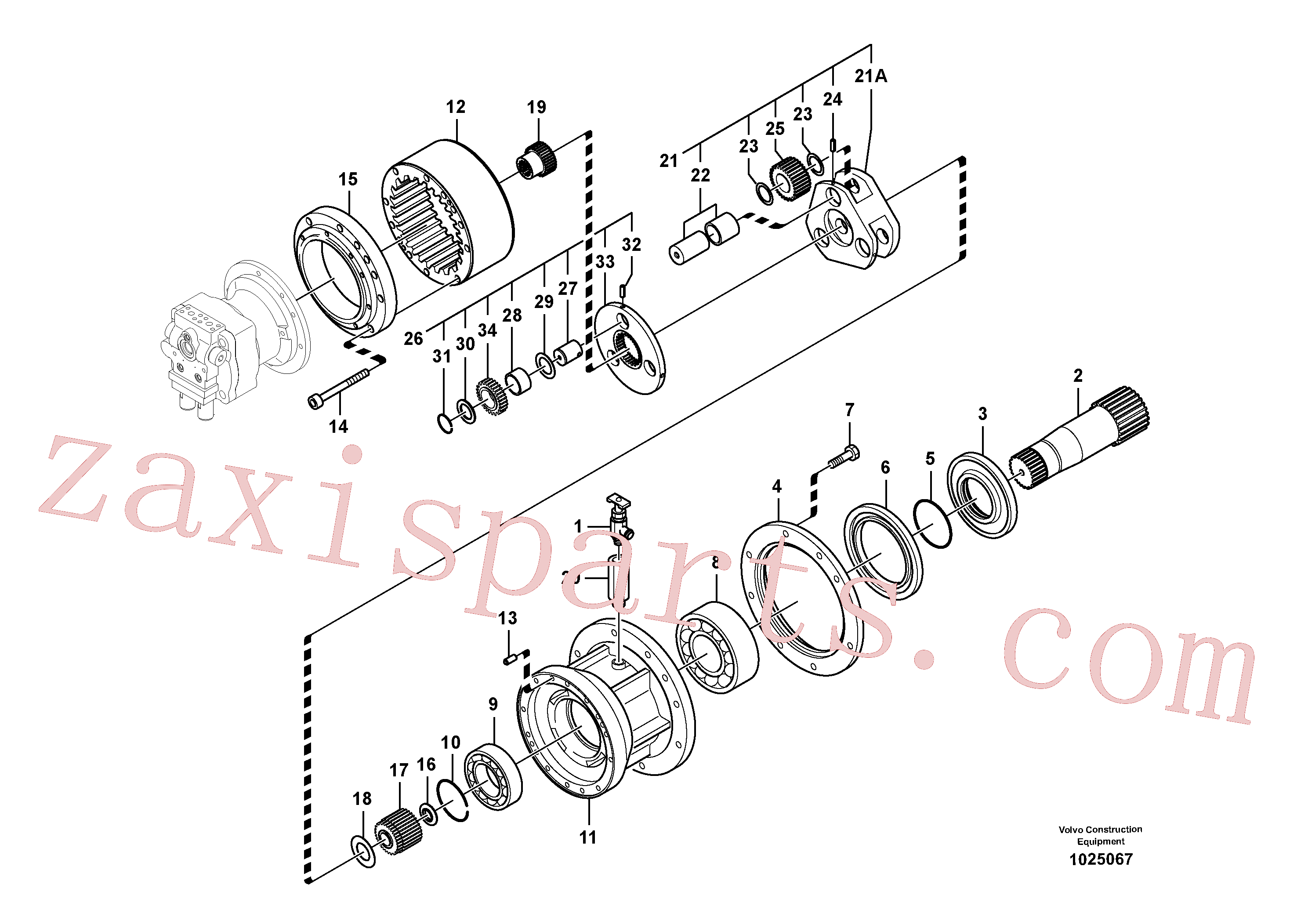 SA7118-30460 for Volvo Swing gearbox(1025067 assembly)