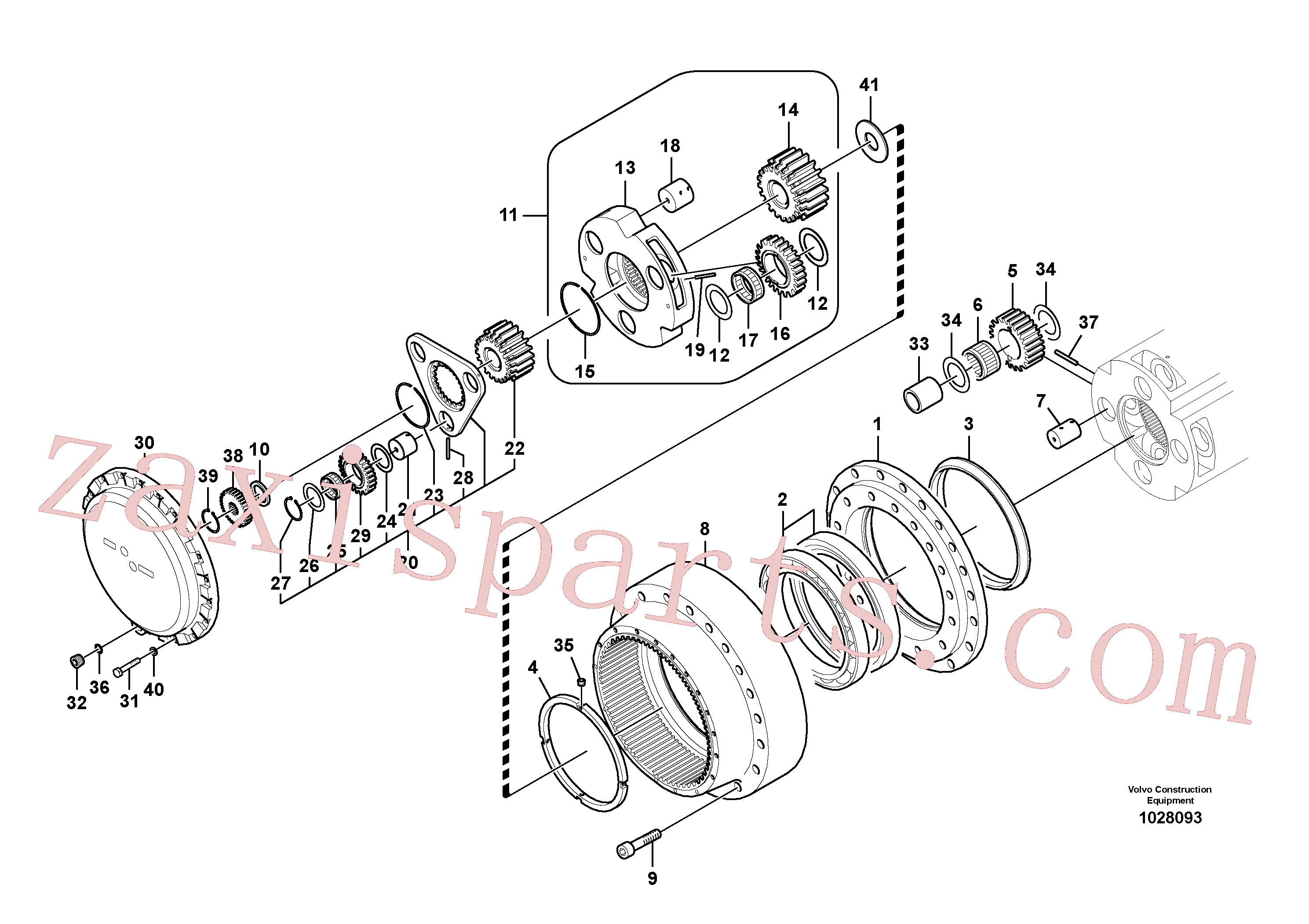 SA9541-01038 for Volvo Travel gearbox(1028093 assembly)
