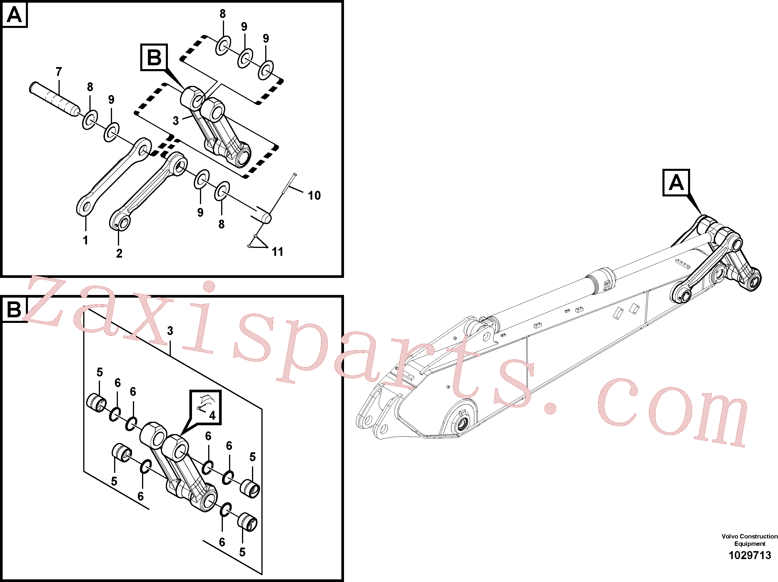 VOE14512678 for Volvo Links to connecting rod(1029713 assembly)