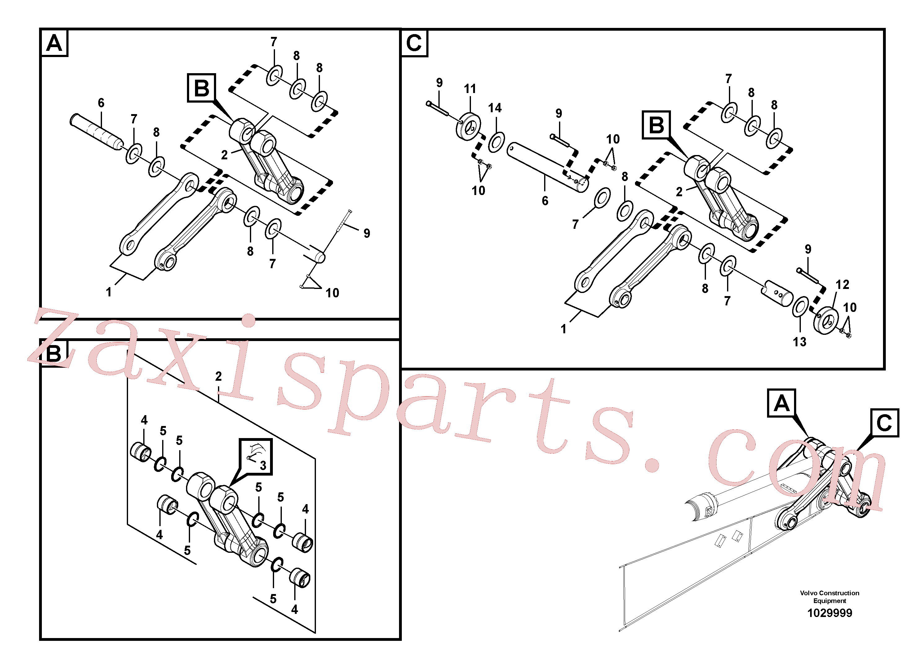 VOE14554483 for Volvo Links to connecting rod(1029999 assembly)