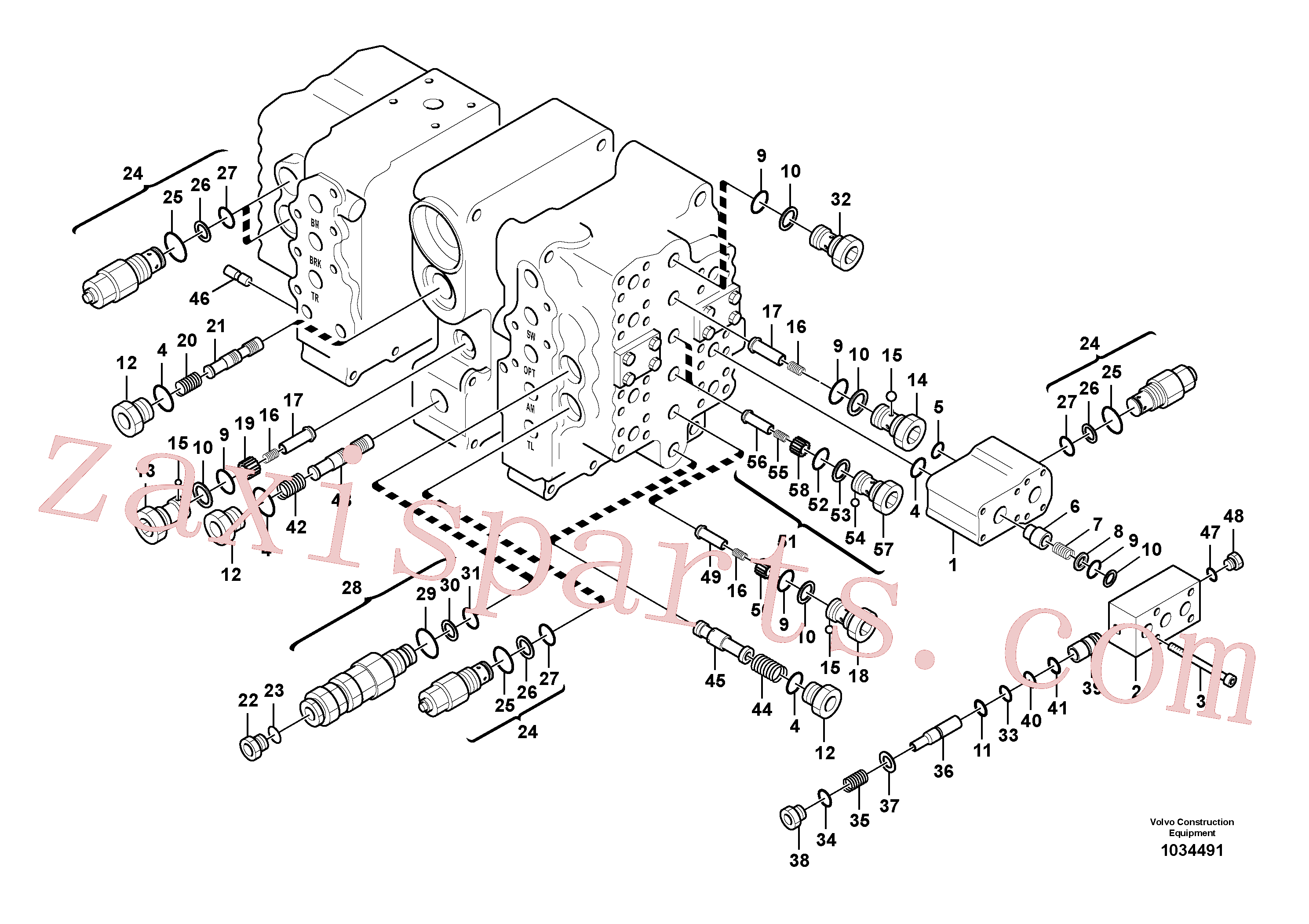 SA8230-10720 for Volvo Main control valve, Main control valve, relief valve and dipper arm holding(1034491 assembly)