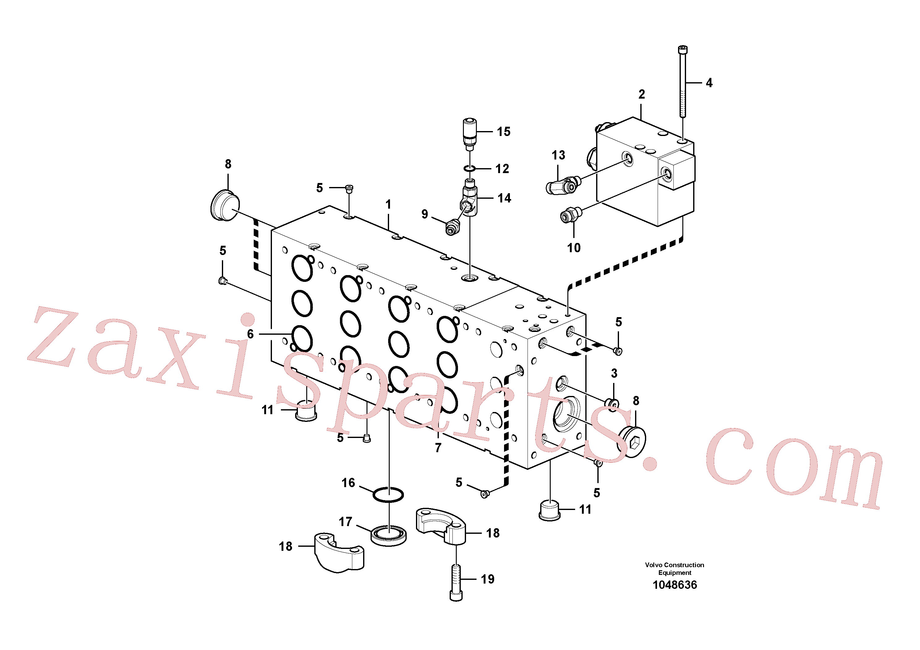 VOE936625 for Volvo Main control valve(1048636 assembly)