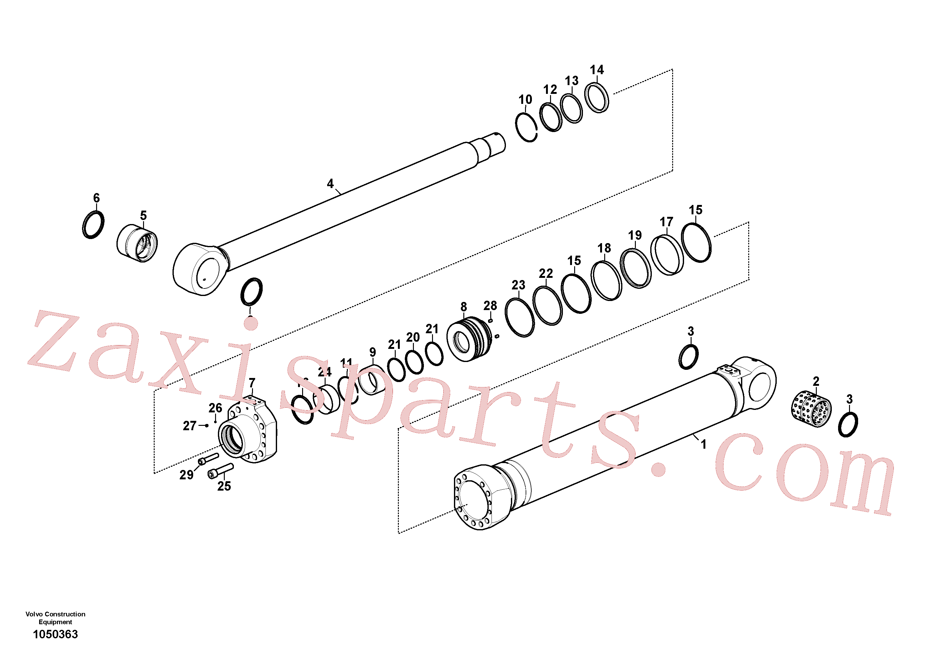 SA1146-08160 for Volvo Boom cylinder(1050363 assembly)