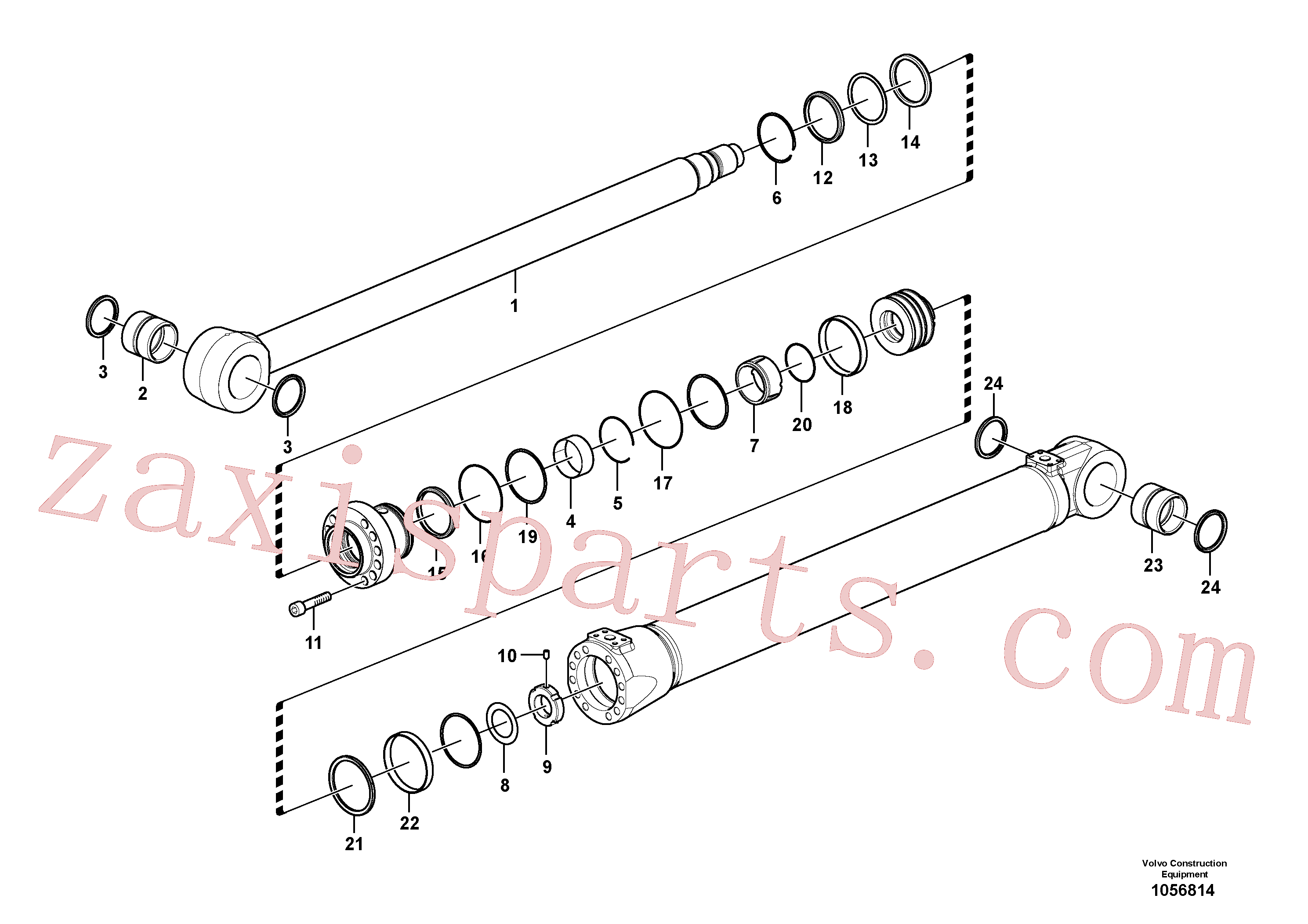 SA9557-06500 for Volvo Boom cylinder(1056814 assembly)