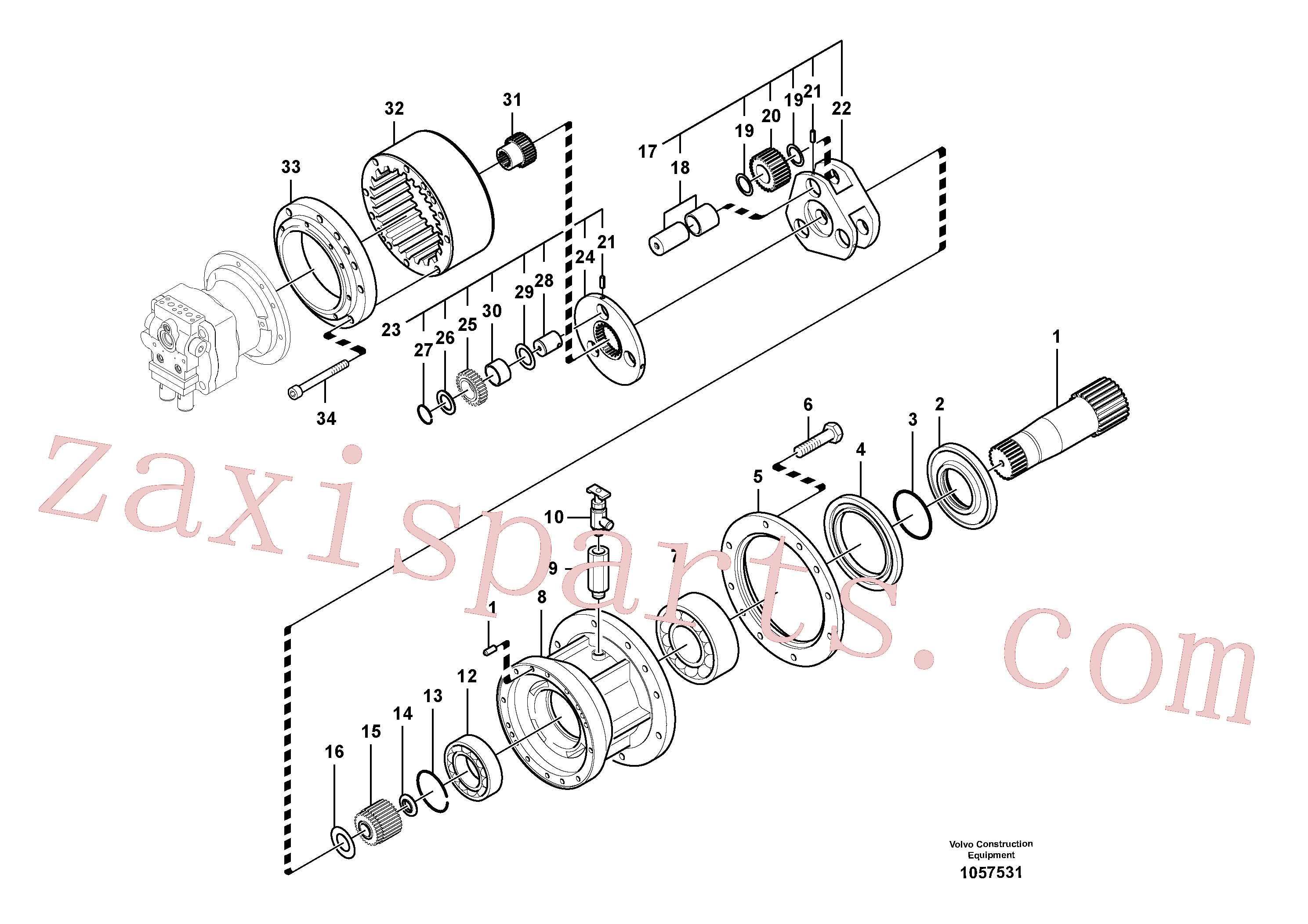 SA7118-30480 for Volvo Swing gearbox(1057531 assembly)