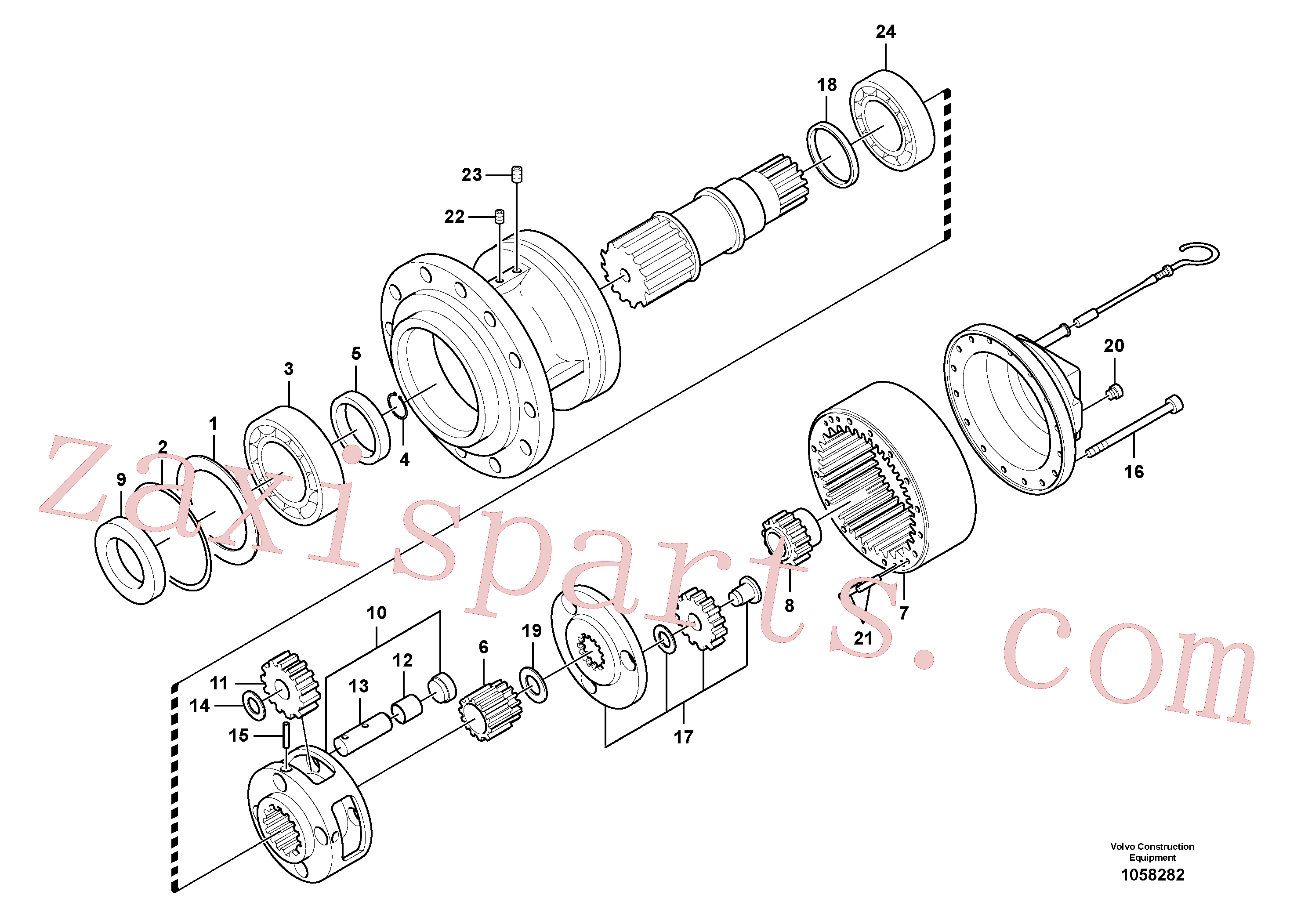 VOE14602298 for Volvo Swing gearbox(1058282 assembly)