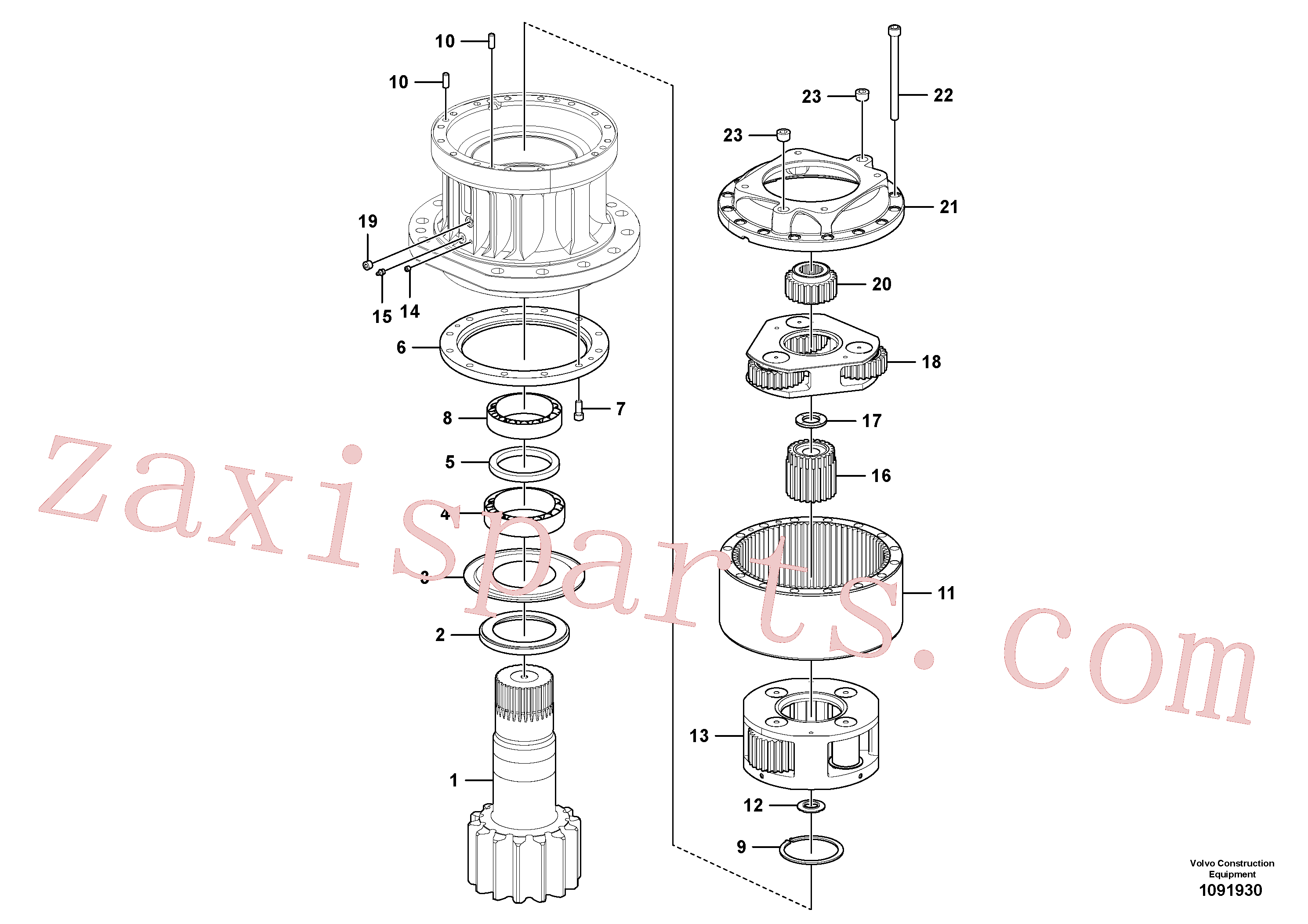 VOE14647338 for Volvo Swing gearbox(1091930 assembly)