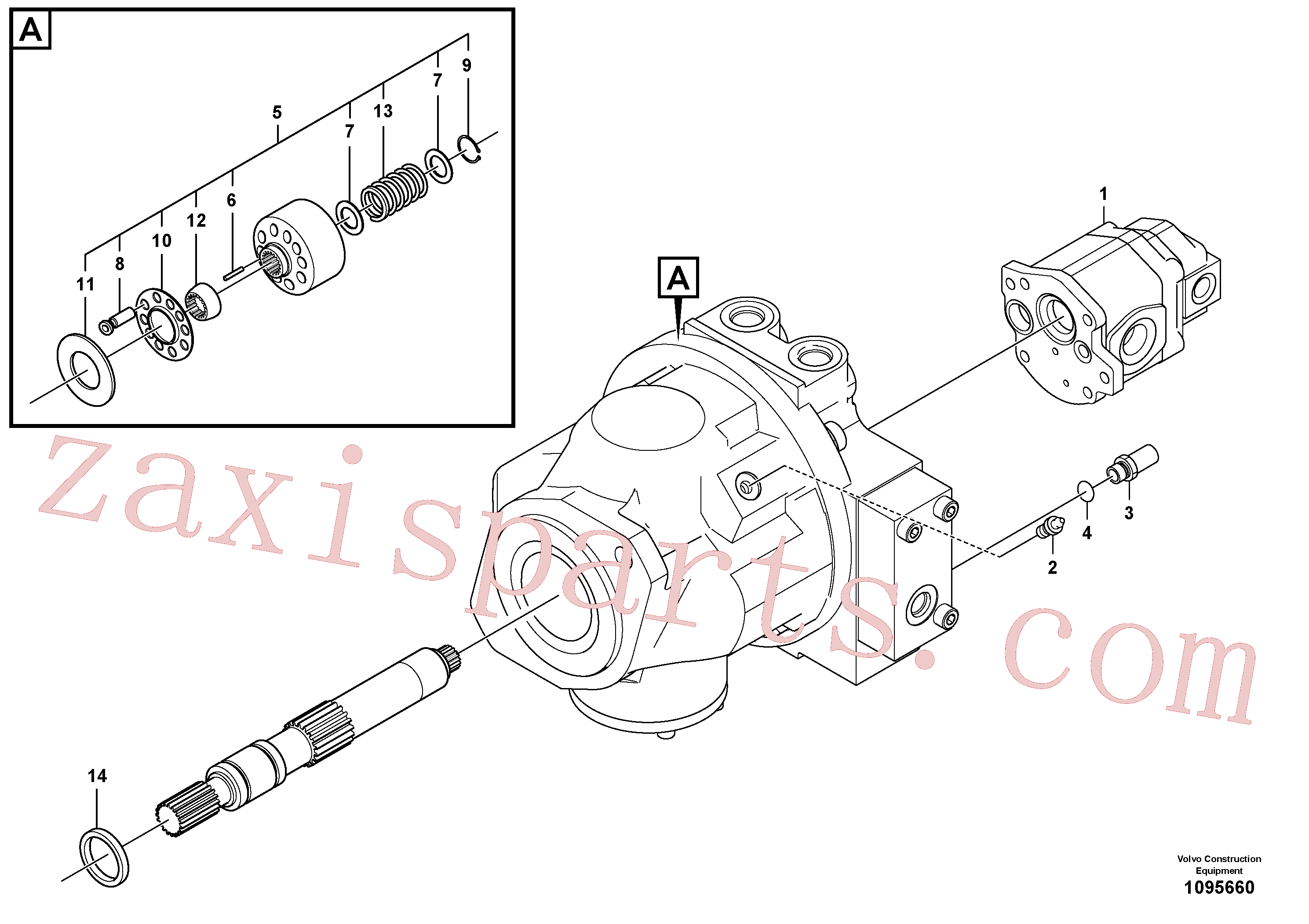 VOE14694293 for Volvo Hydraulic pump(1095660 assembly)
