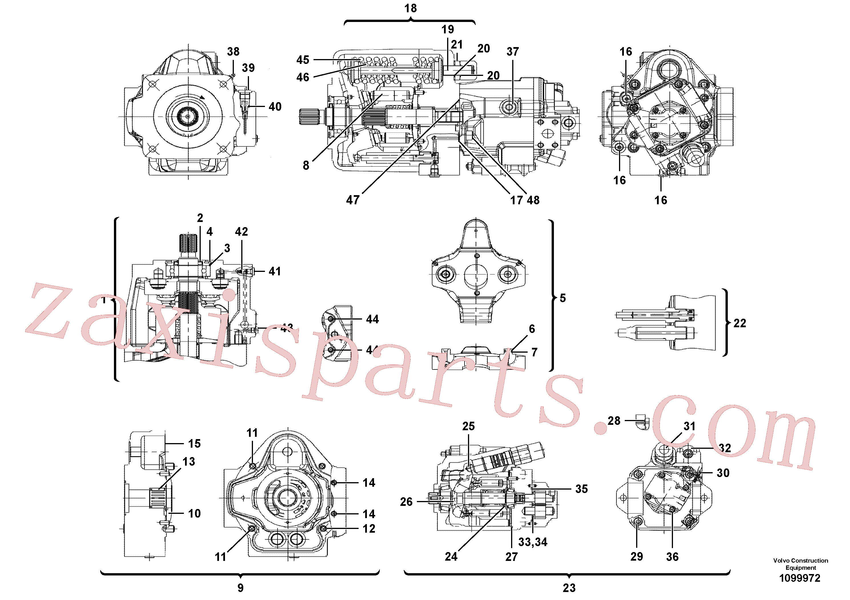 VOE14748953 for Volvo Hydraulic pump(1099972 assembly)
