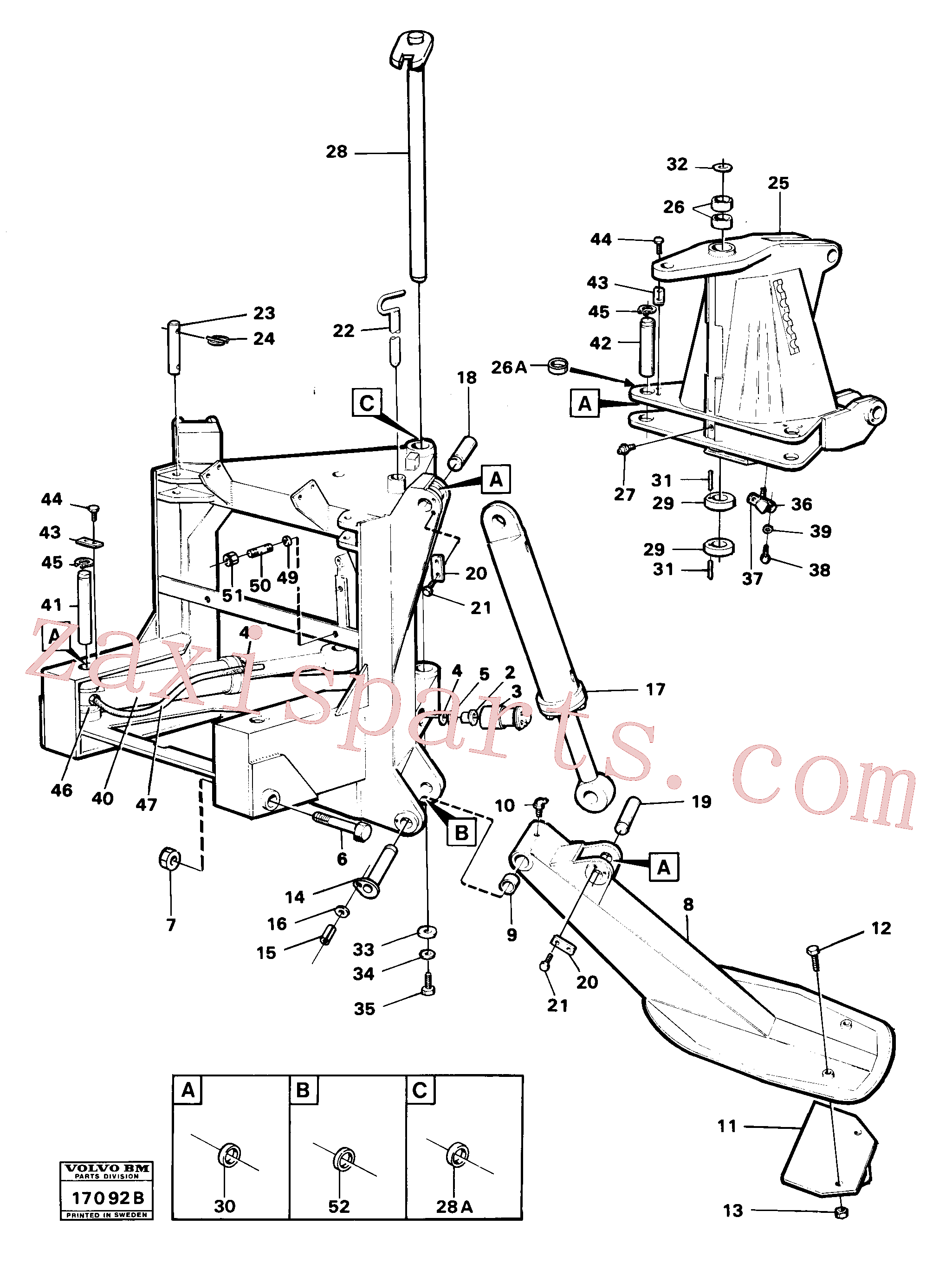 VOE13951979 for Volvo Stand, supporting legs and centre frame(17092B assembly)