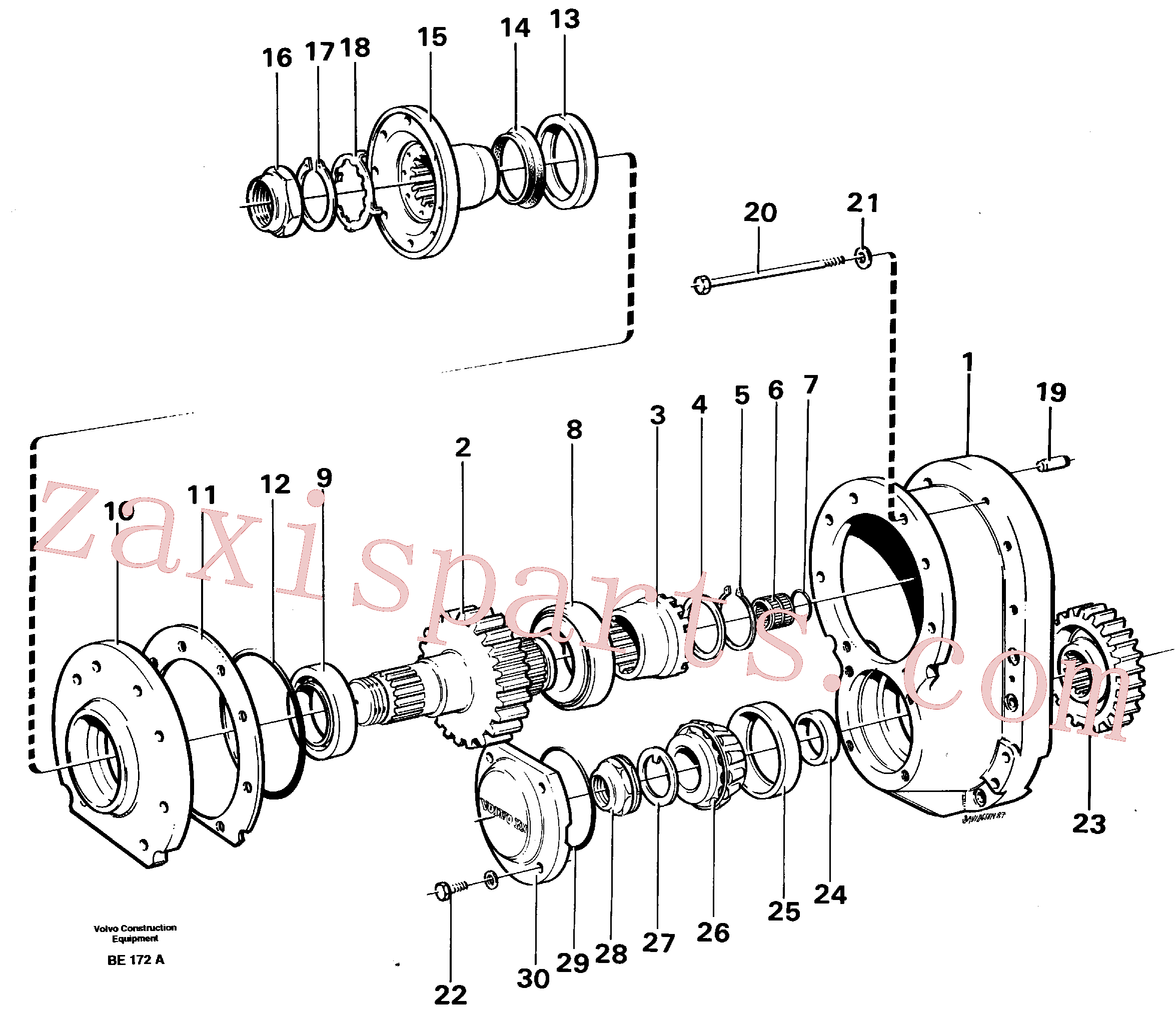 VOE955360 for Volvo Final gear(BE172A assembly)