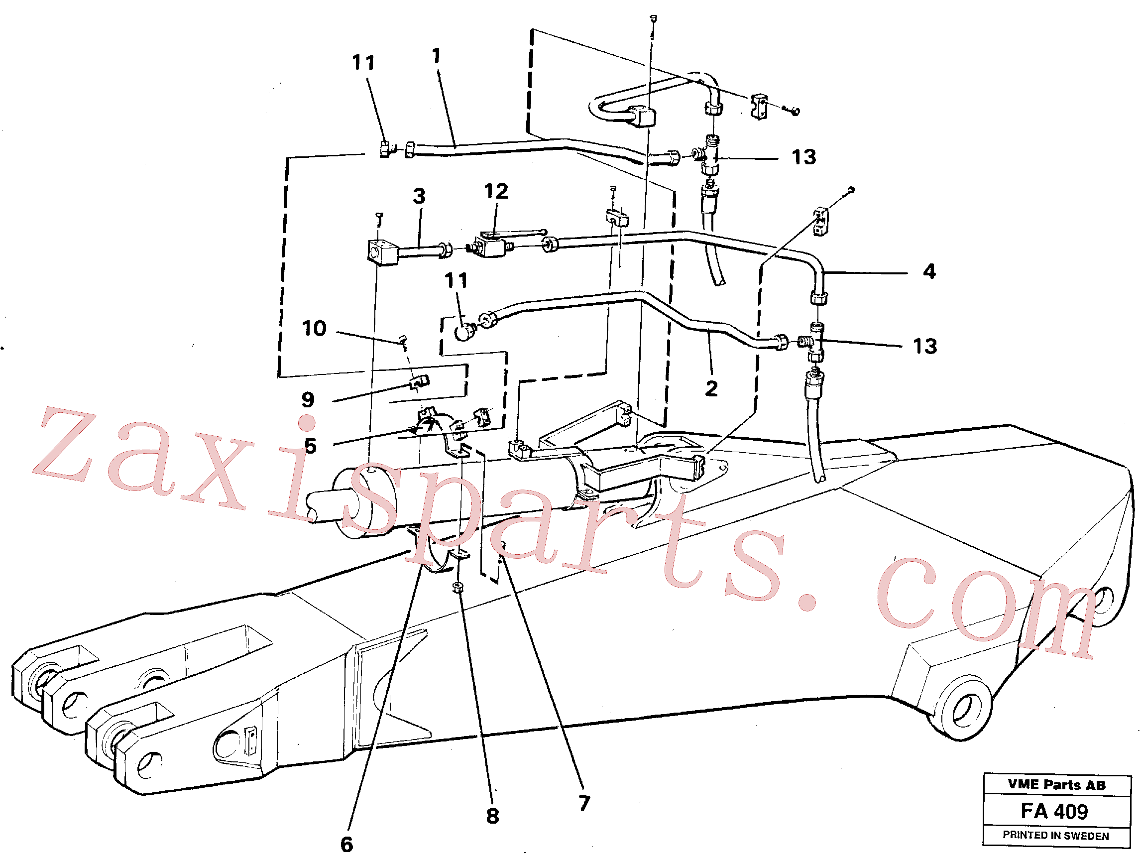 VOE14249977 for Volvo Parallel connected grab hydraulics on dipper arm.(FA409 assembly)