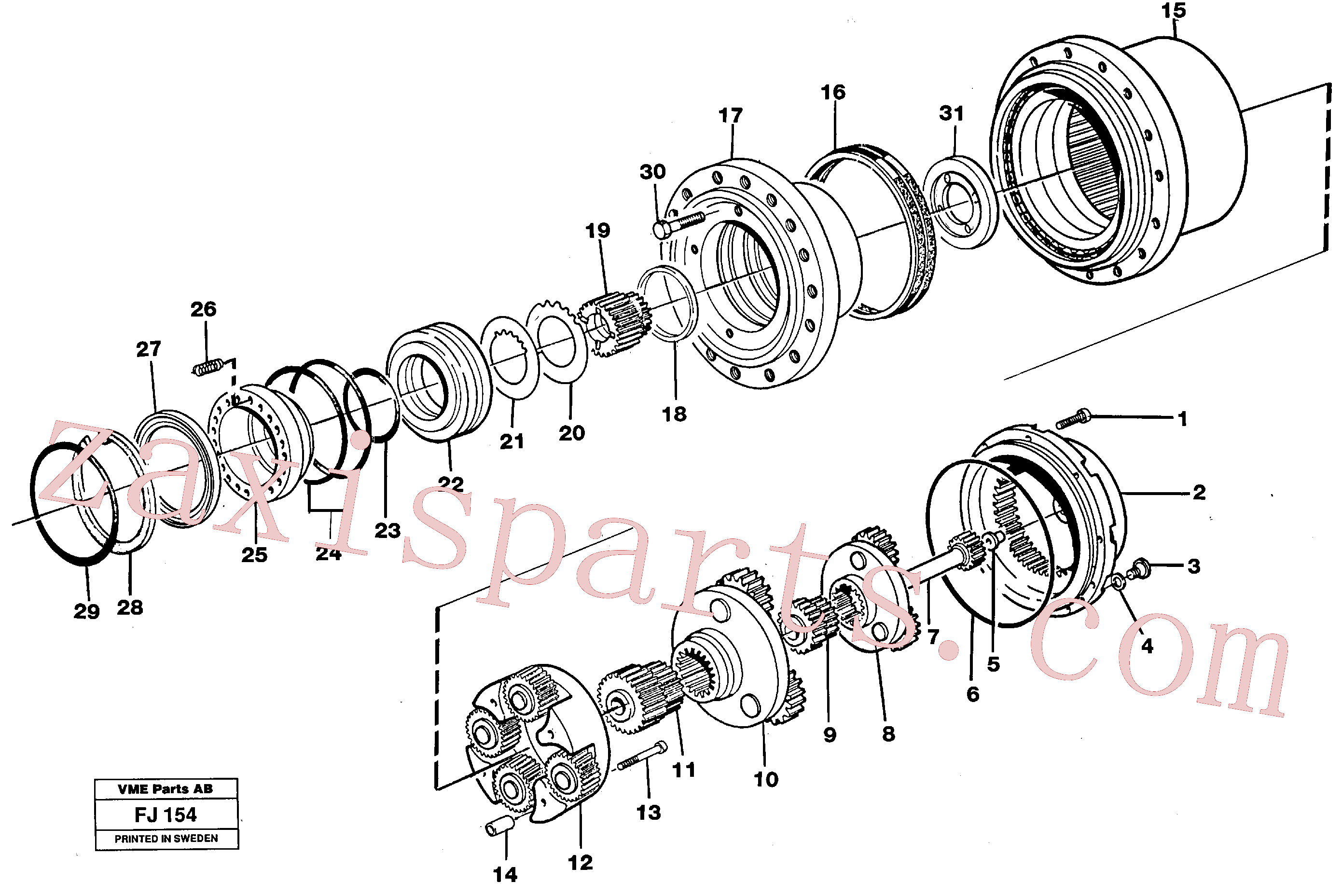 VOE14262062 for Volvo Planetary gear, travel(FJ154 assembly)