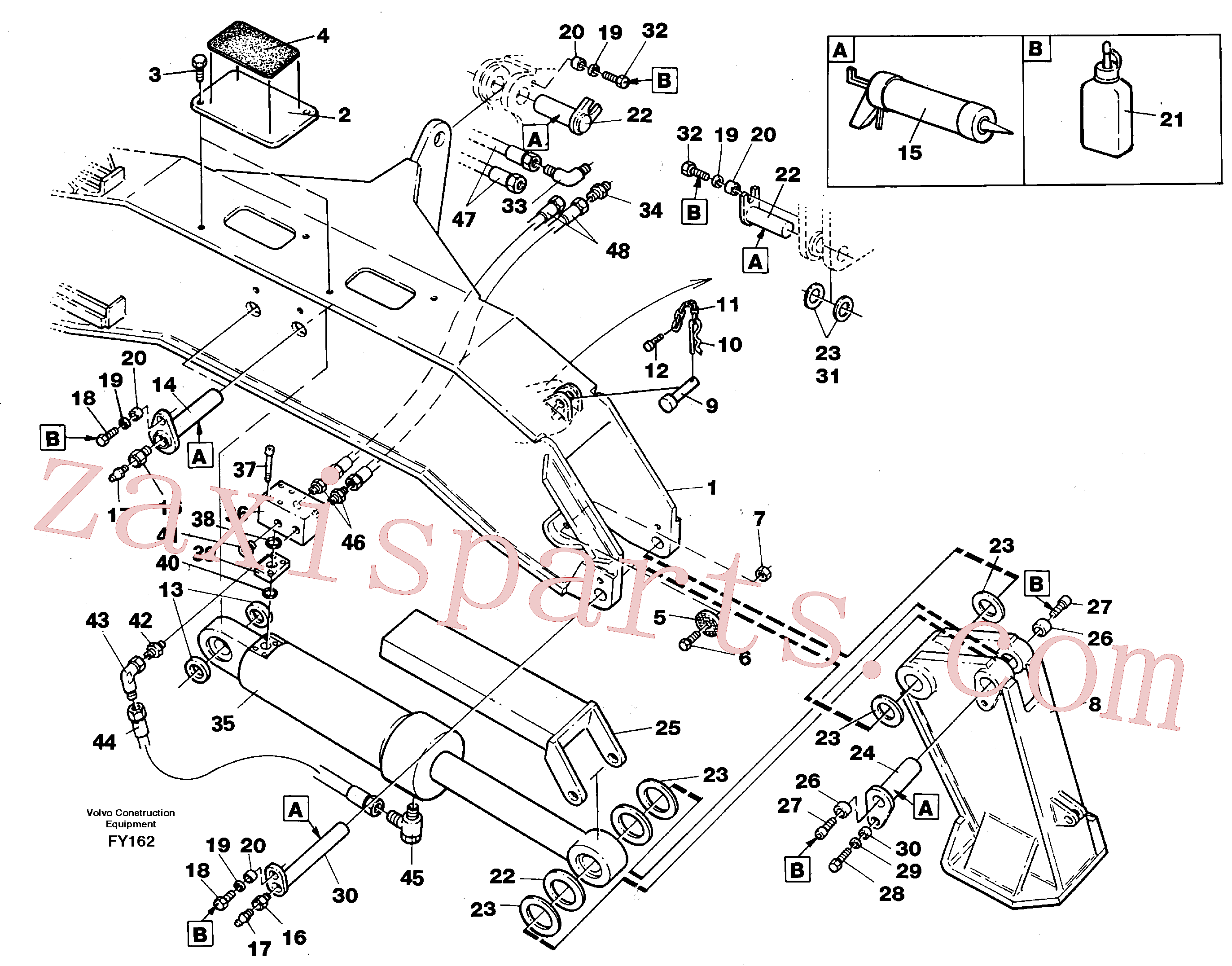 VOE14235651 for Volvo Outriggers, fixed plates(FY162 assembly)