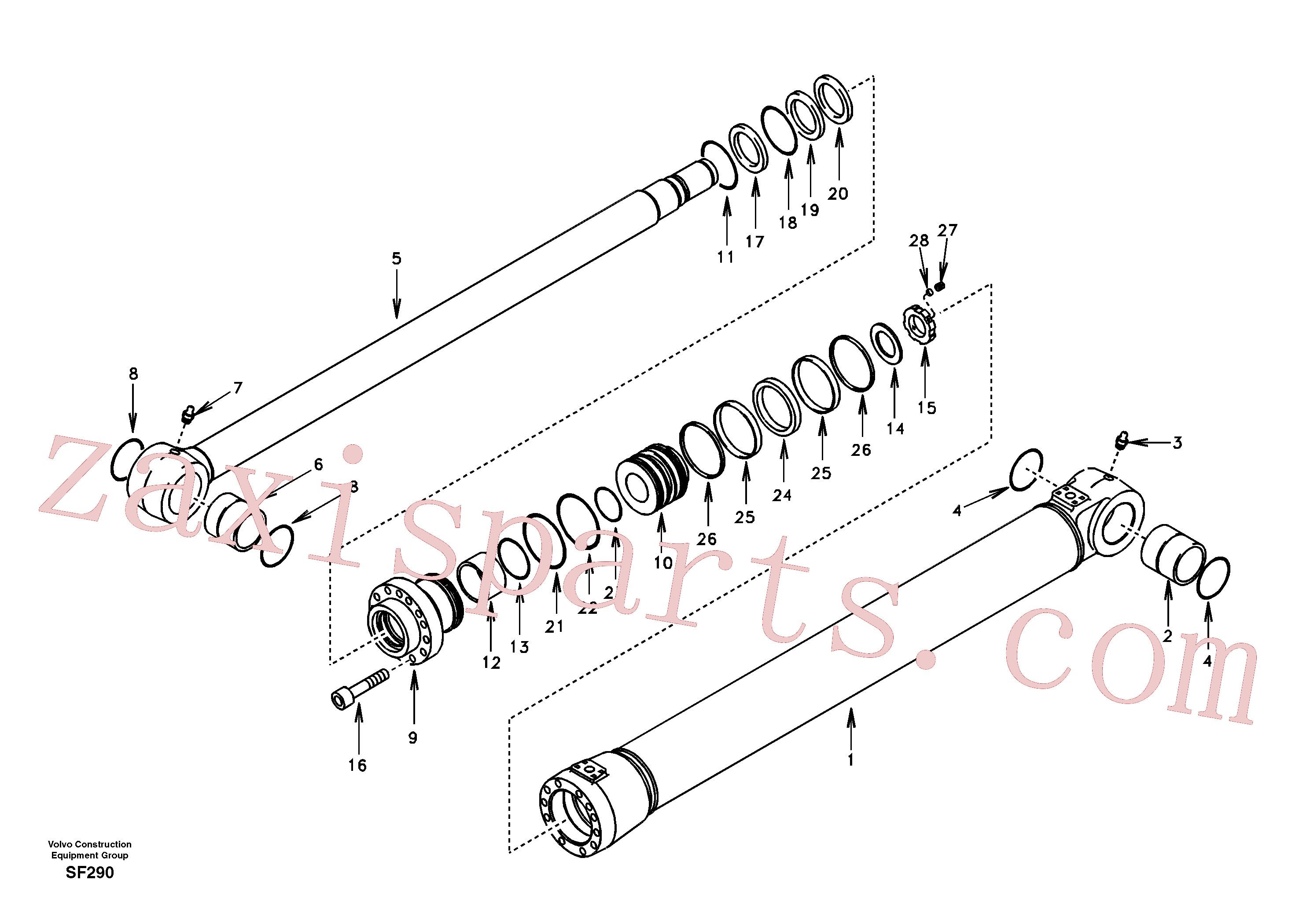 SA9561-10010 for Volvo Bucket cylinder(SF290 assembly)