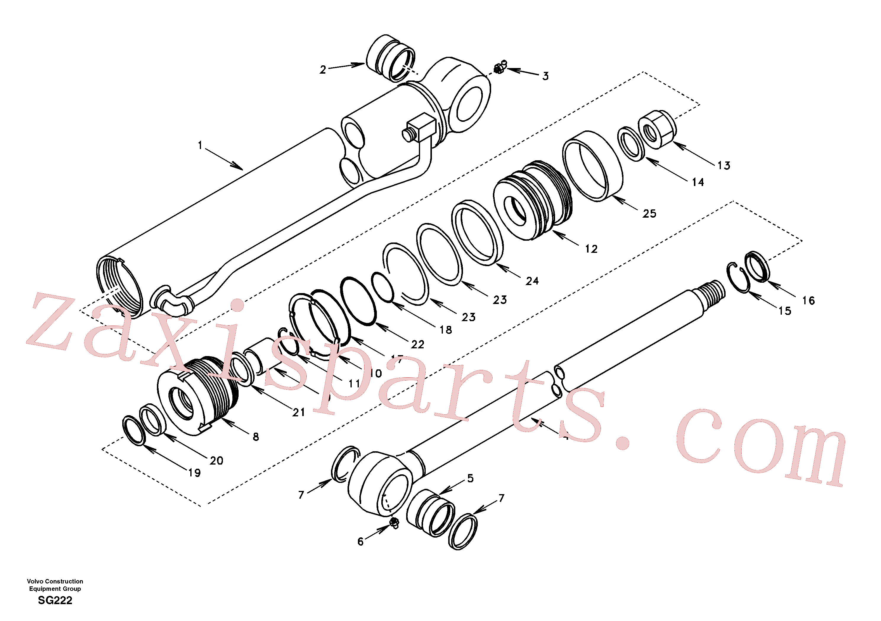 VOE990608 for Volvo Bucket cylinder(SG222 assembly)