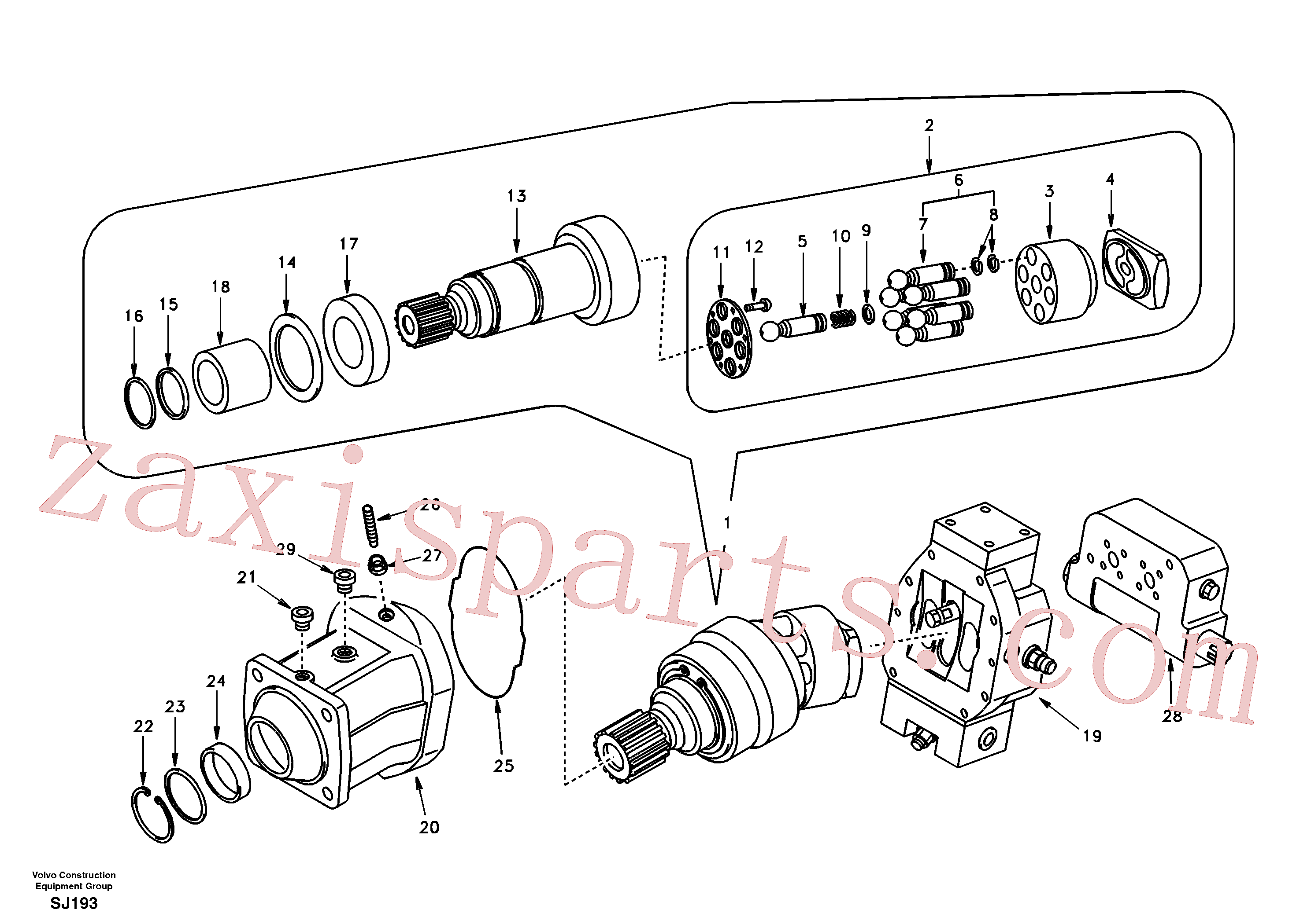 SA8230-30220 for Volvo Travel motor(SJ193 assembly)