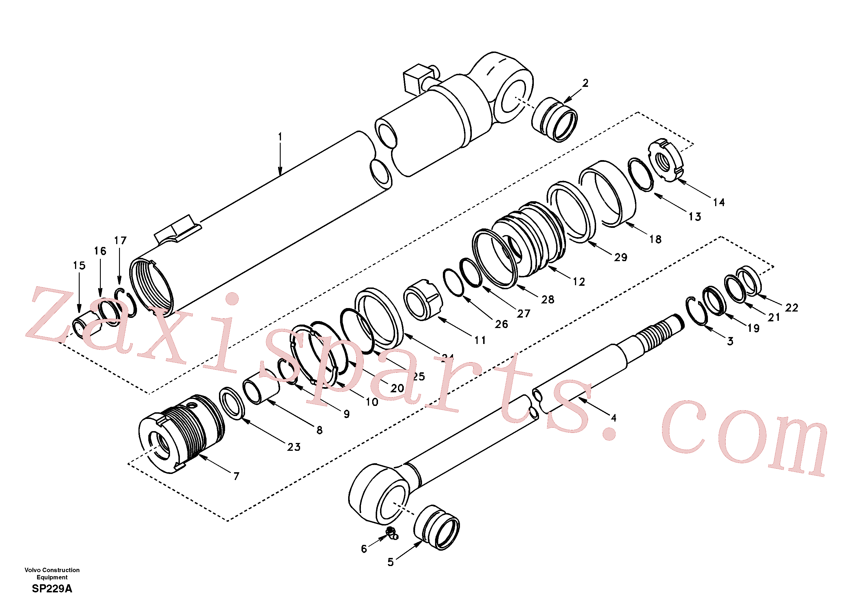 SA9564-20550 for Volvo Dipper arm cylinder(SP229A assembly)