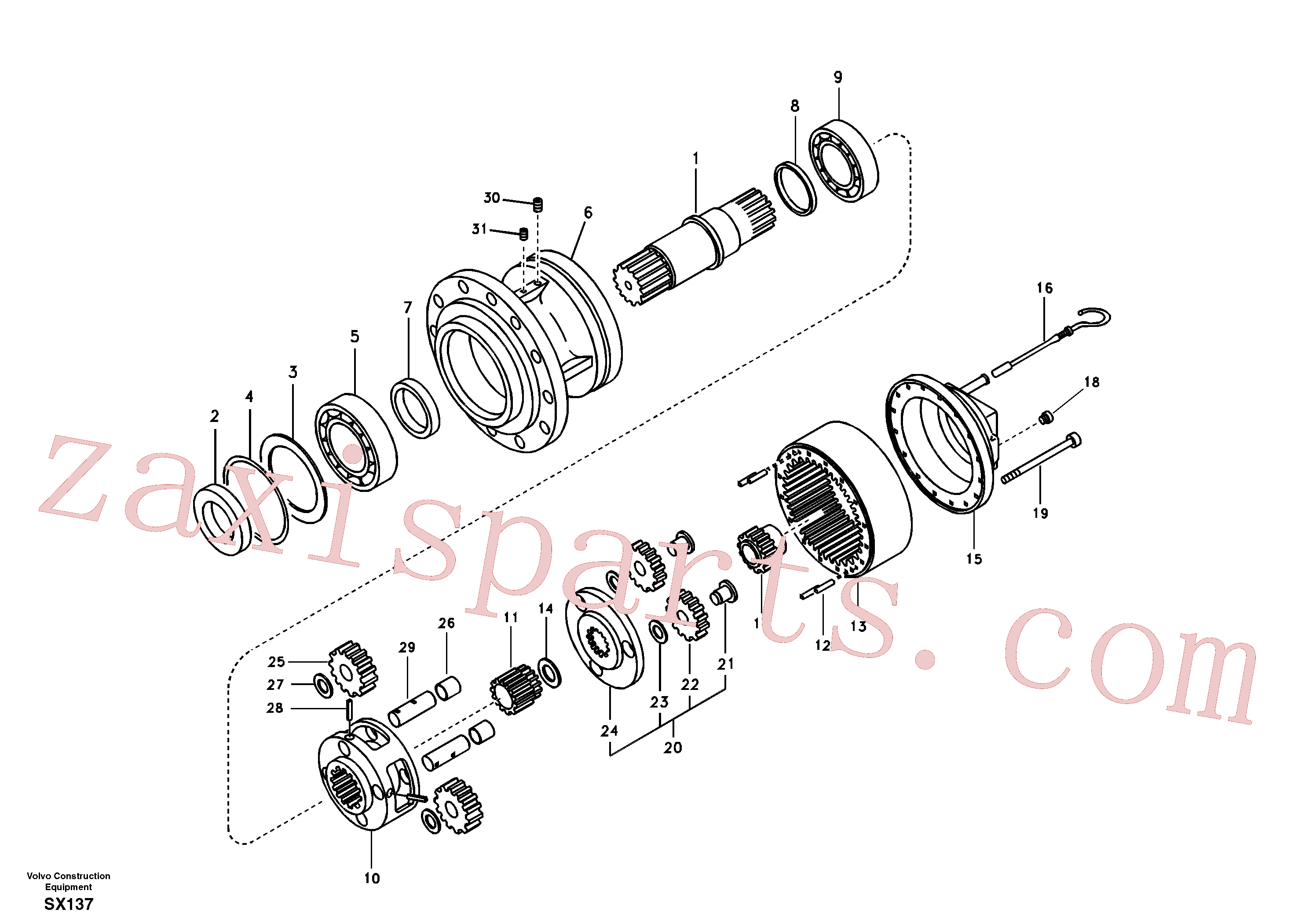 VOE14512787 Reduction gear for Volvo Excavator spare