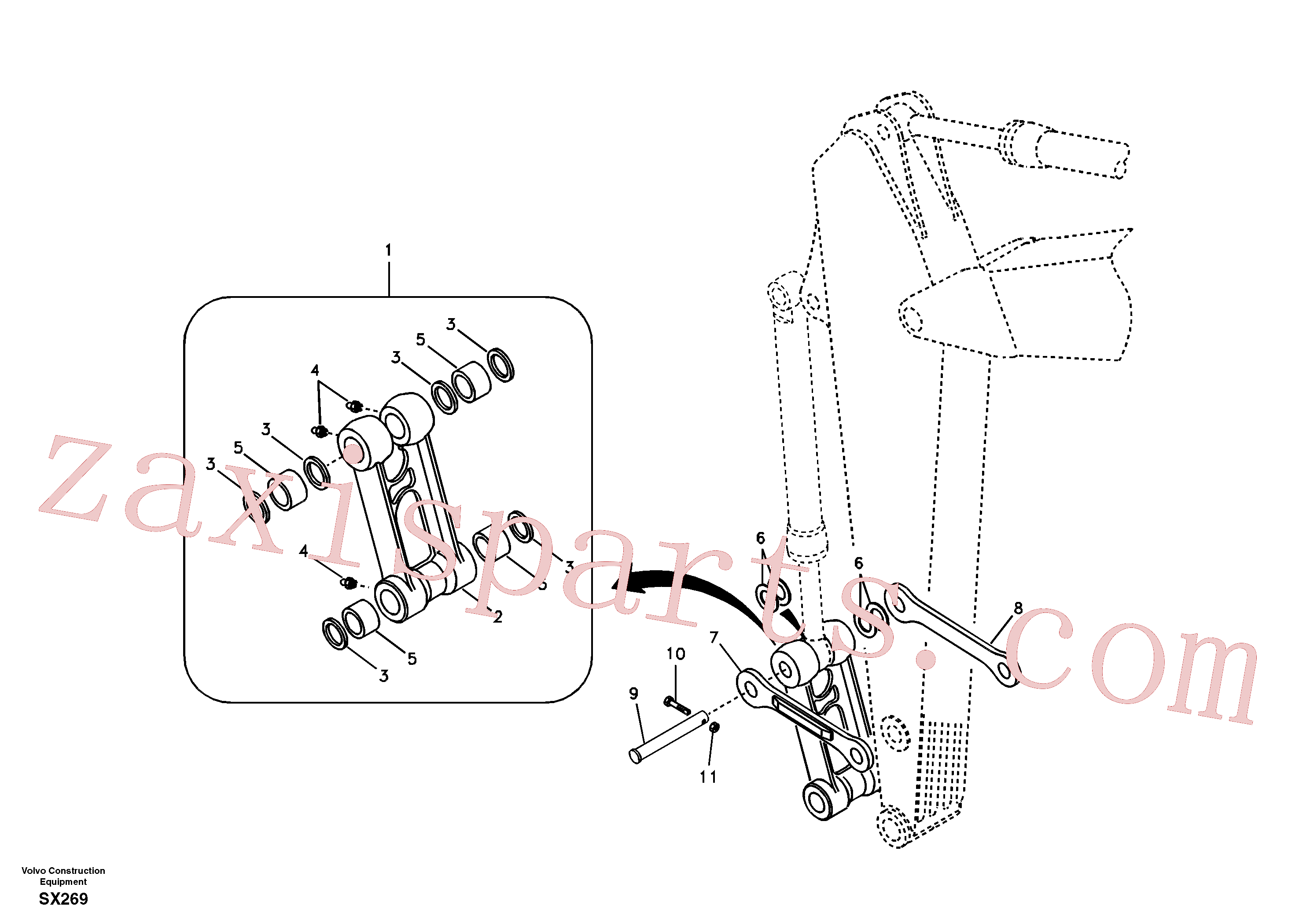 VOE14536522 for Volvo Links to connecting rod(SX269 assembly)